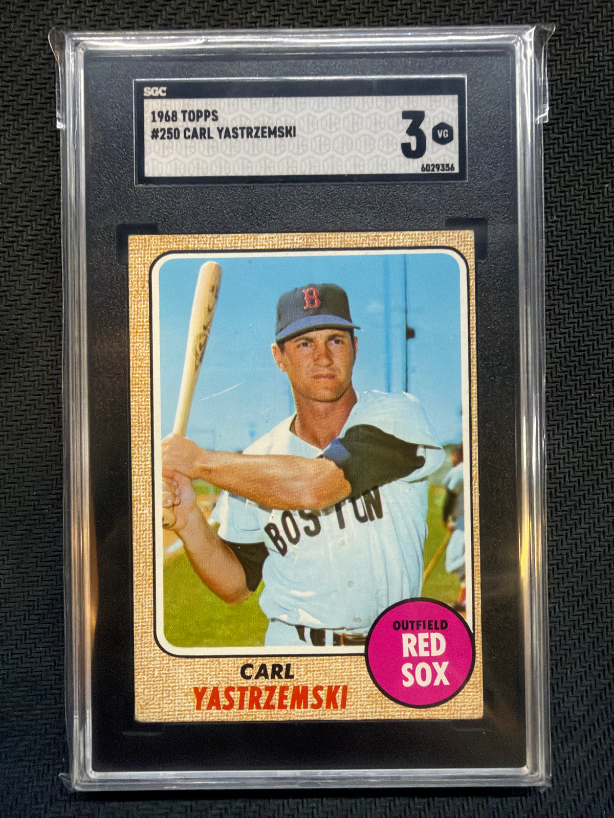 1968 Topps Carl Yastrzemski #250 SGC 3 Red Sox