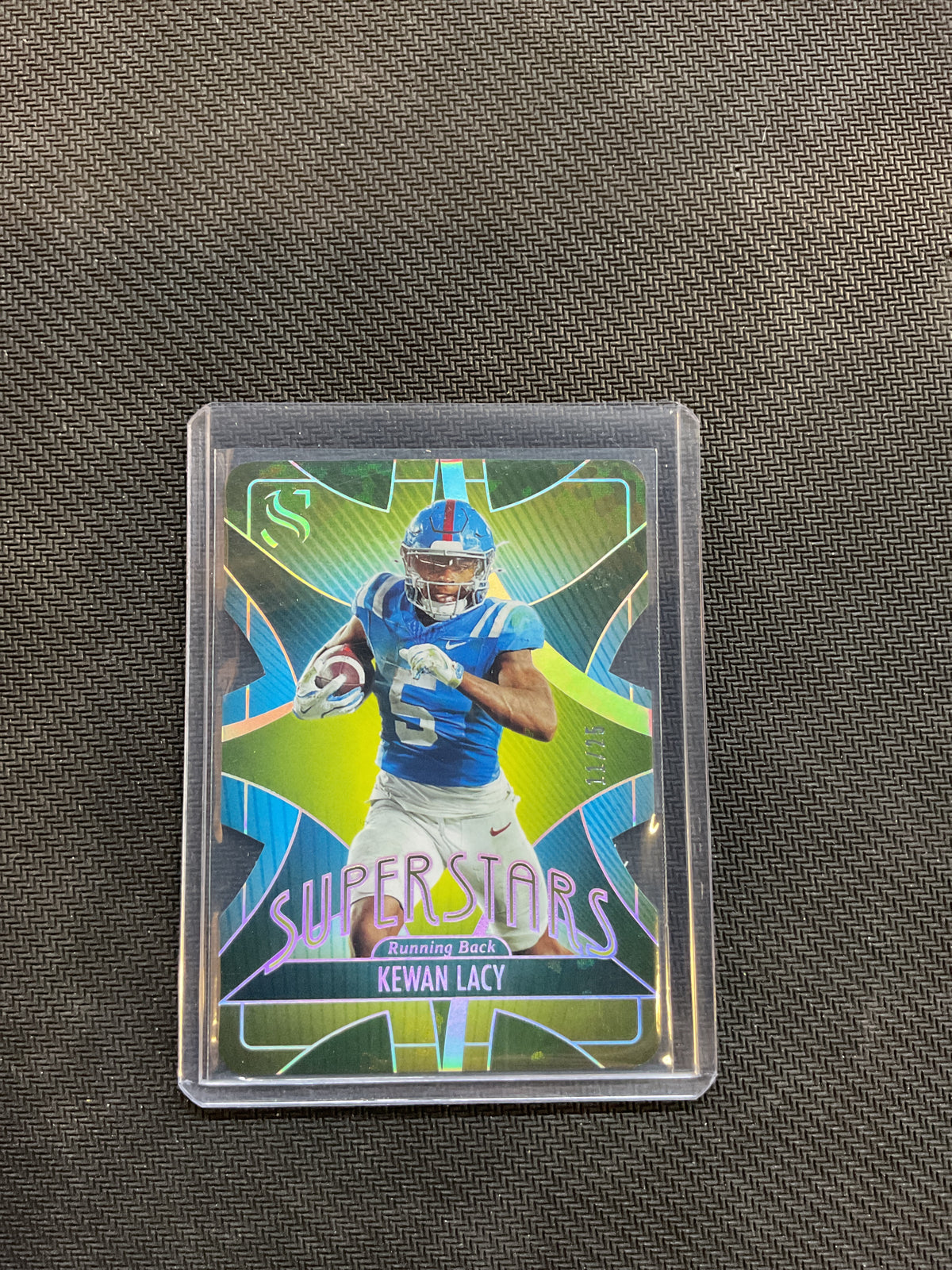 2025 Panini Silhouette Kewan Lacy Superstars Cracked Ice /25 Ole Miss