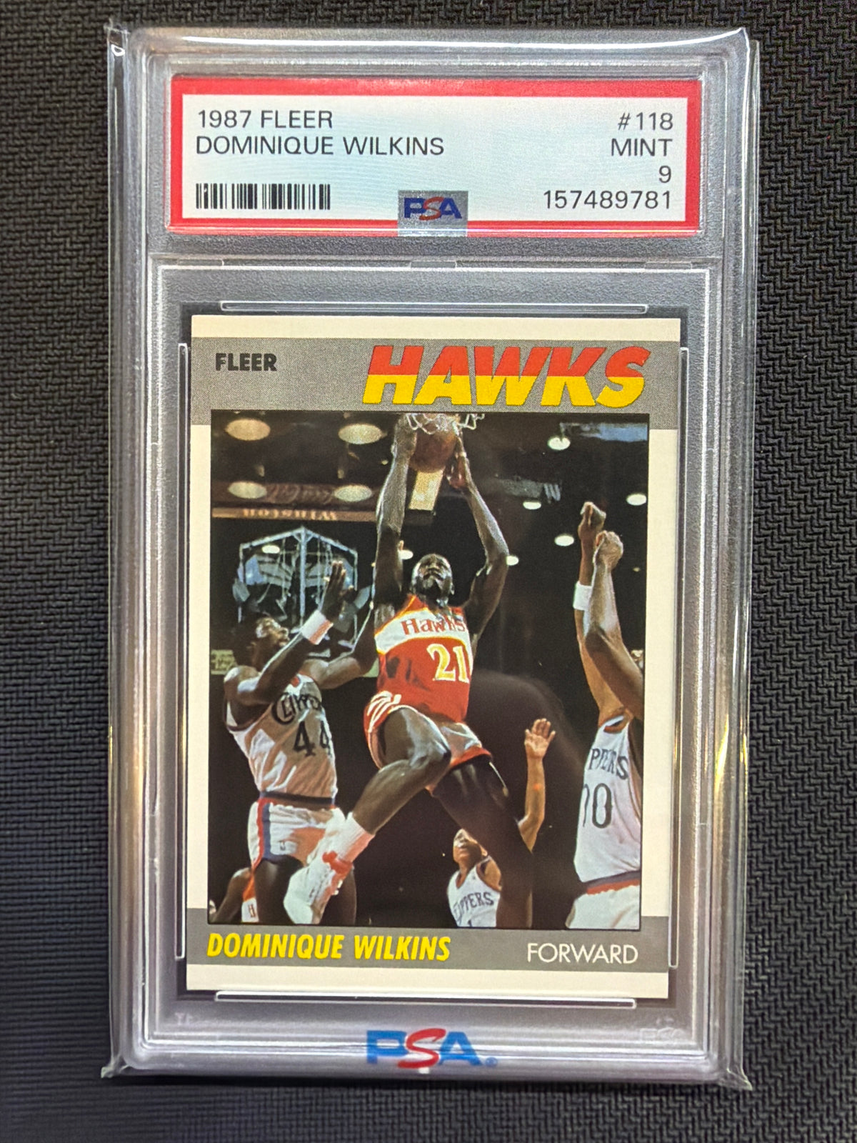 1987 Fleer Dominique Wilkins #118 PSA 9 Hawks