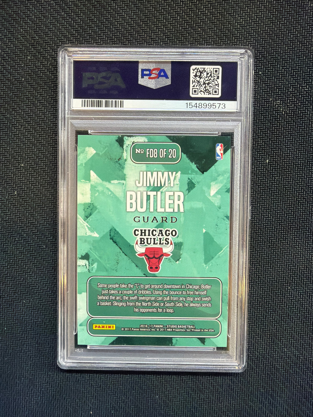 2016 Panini Studio Jimmy Butler From Downtown! PSA 10 Bulls