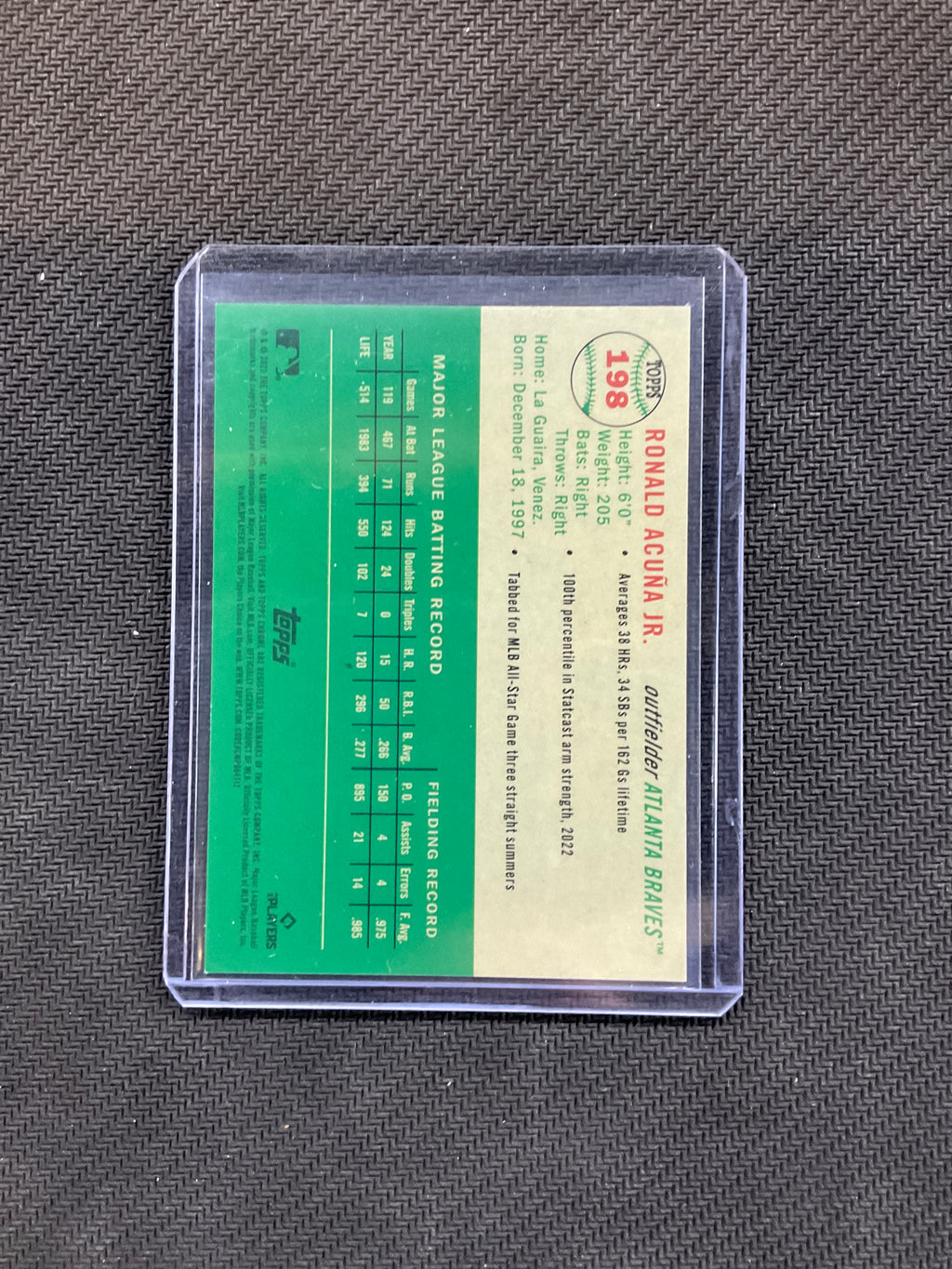 2023 Topps Platinum Ronald Acuna Jr. Green /99 Braves