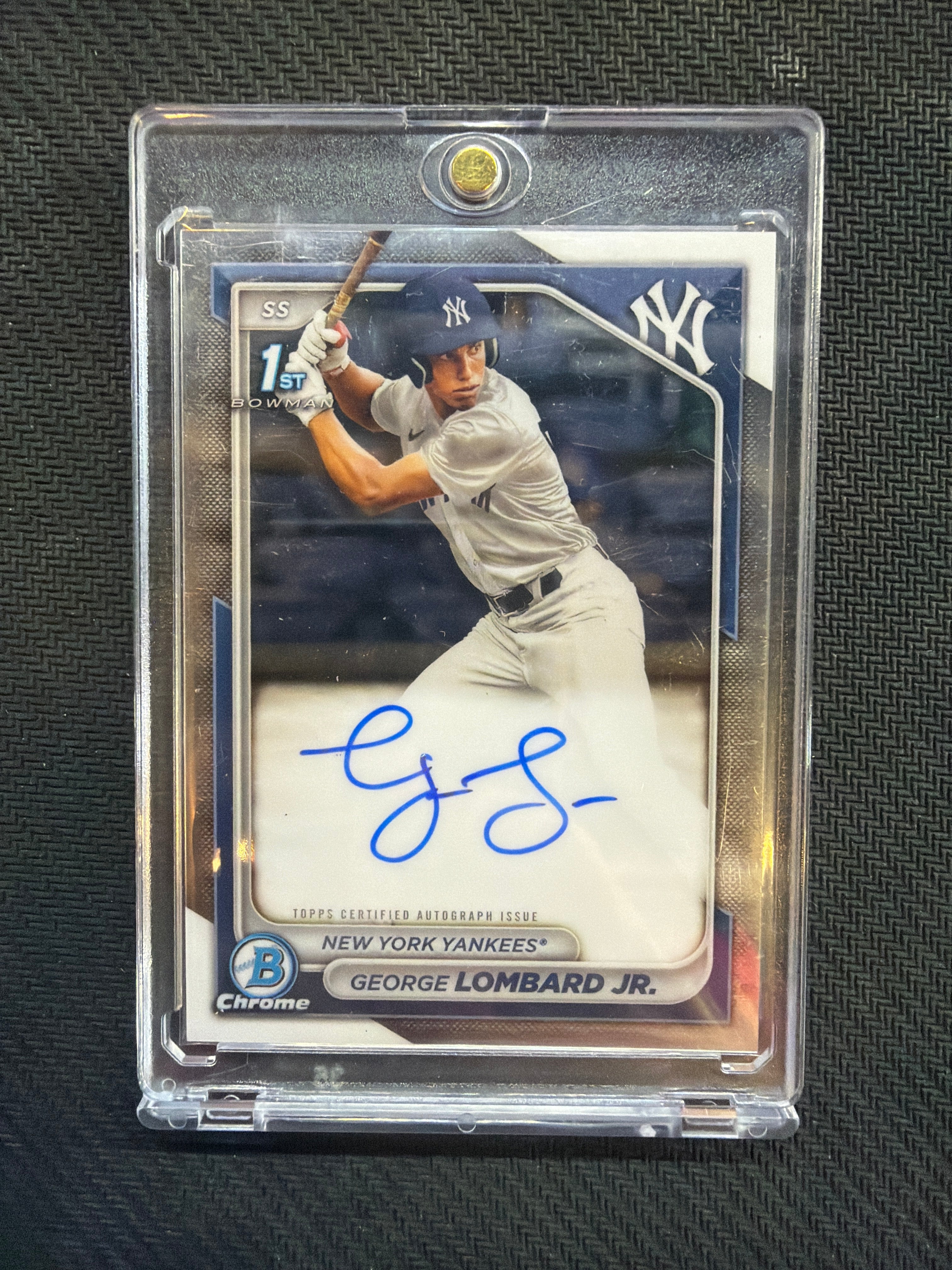 2024 Bowman Chrome George Lombard 1st Auto Yankees