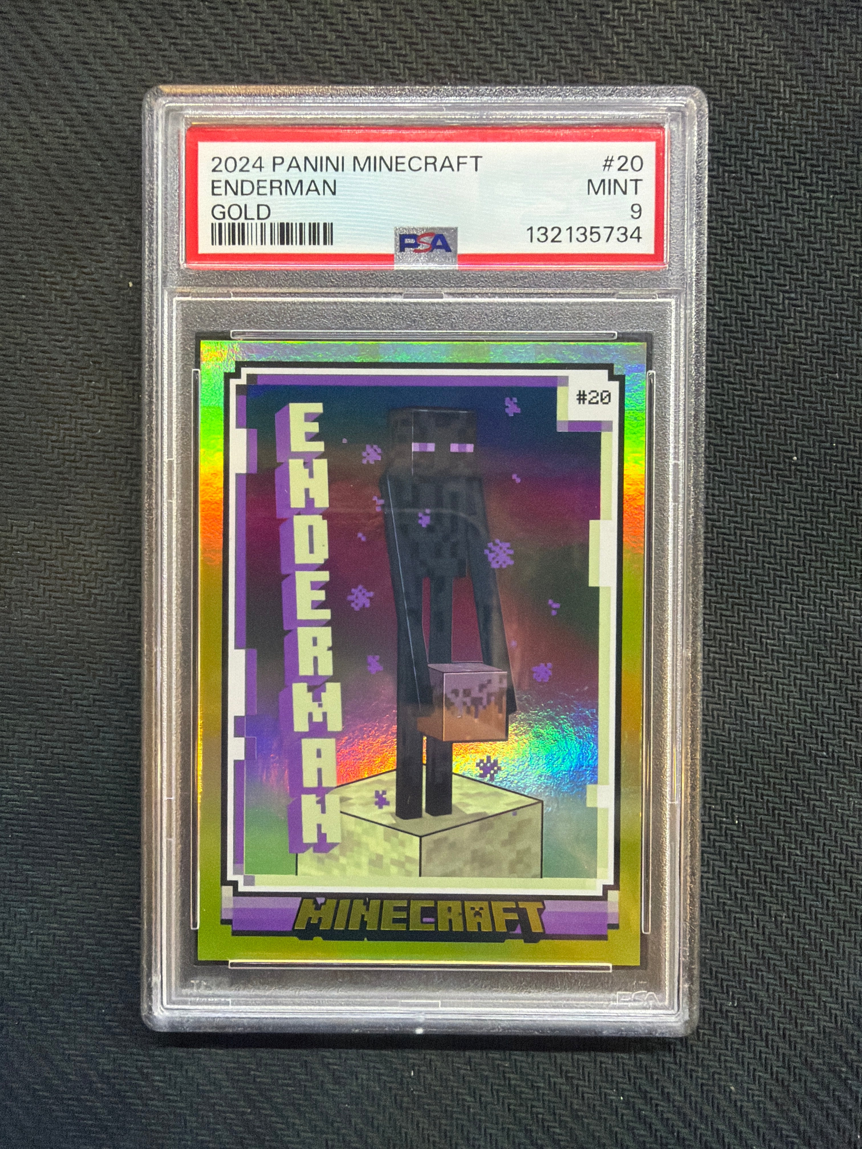 2024 Panini Minecraft Enderman Gold /99 PSA 9