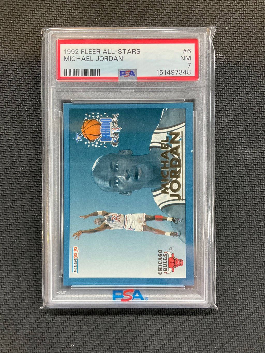 1992 Fleer All-Stars Michael Jordan #6 PSA 7