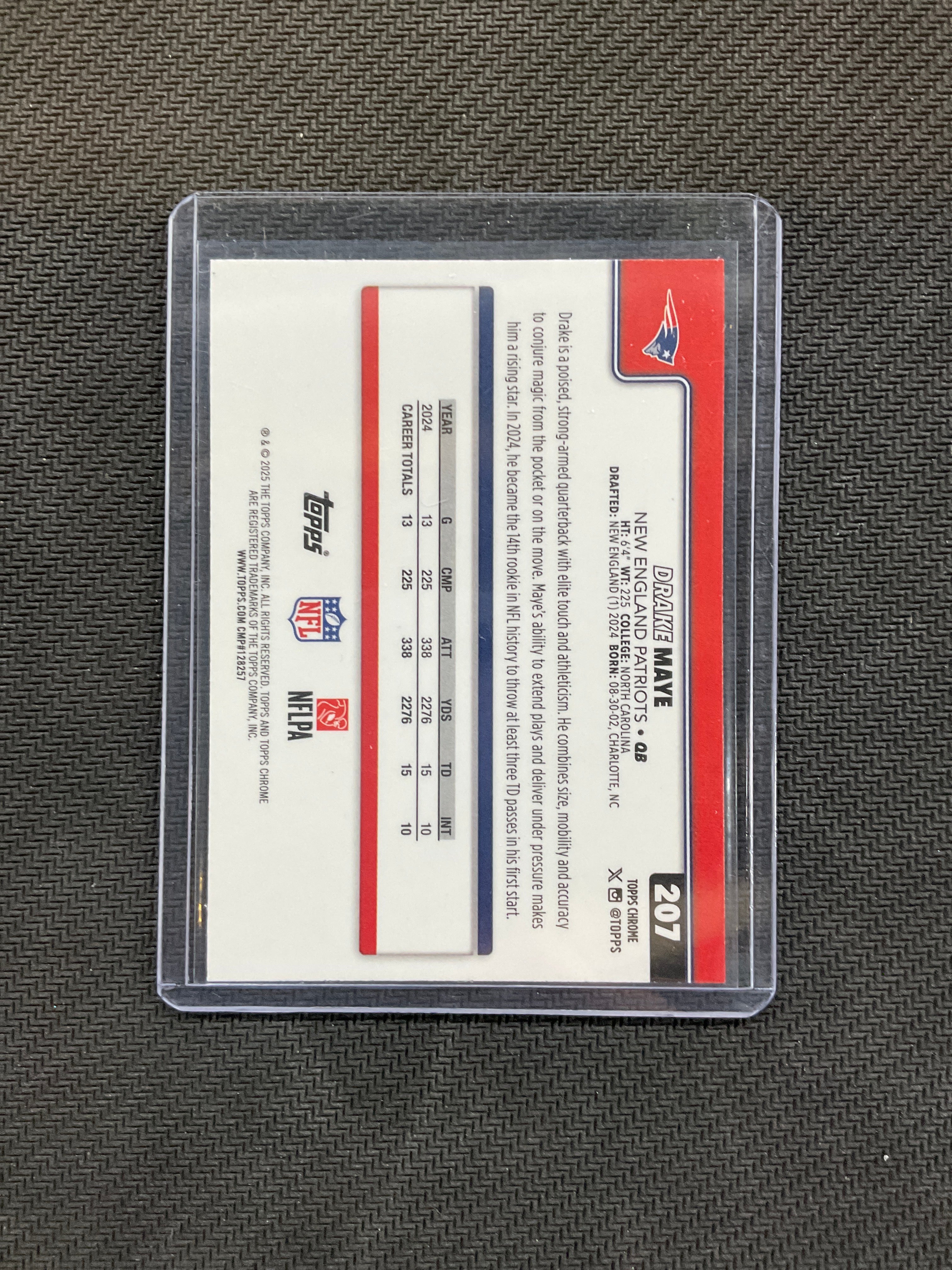 2025 Topps Chrome Drake Maye #207 Green /99
