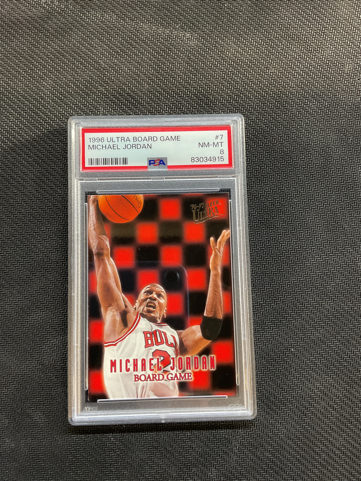 1996 Ultra Board Game Michael Jordan PSA 8 Bulls