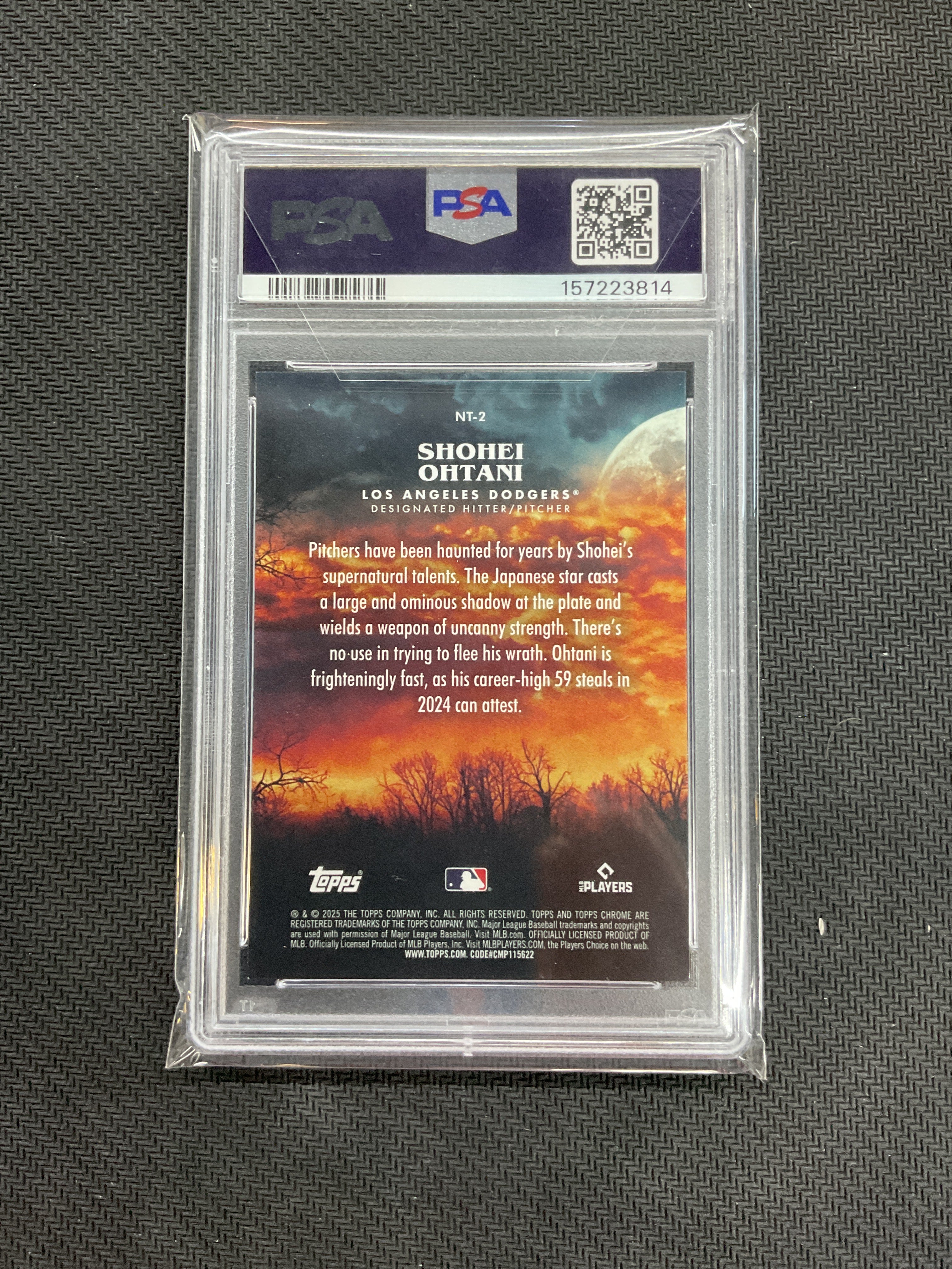 2025 Topps Chrome Update Shohei Ohtani Night Terrors PSA 10 814 Dodgers