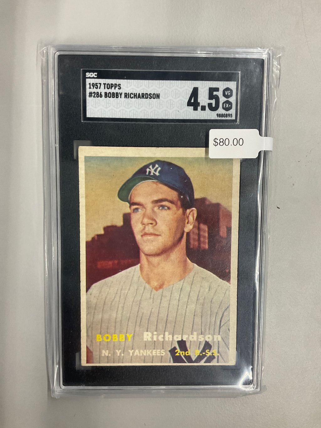 1957 Topps #286 Bobby Richardson SGC 4.5 Yankees