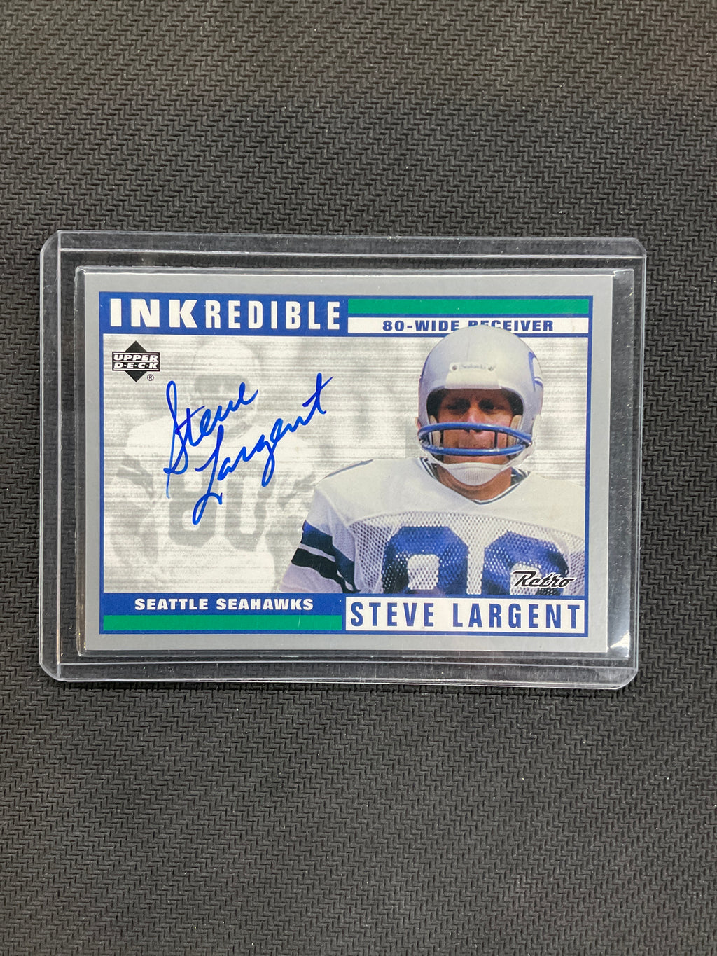 1999 Upper Deck Retro Steve Largent Inkredible Auto Seahawks