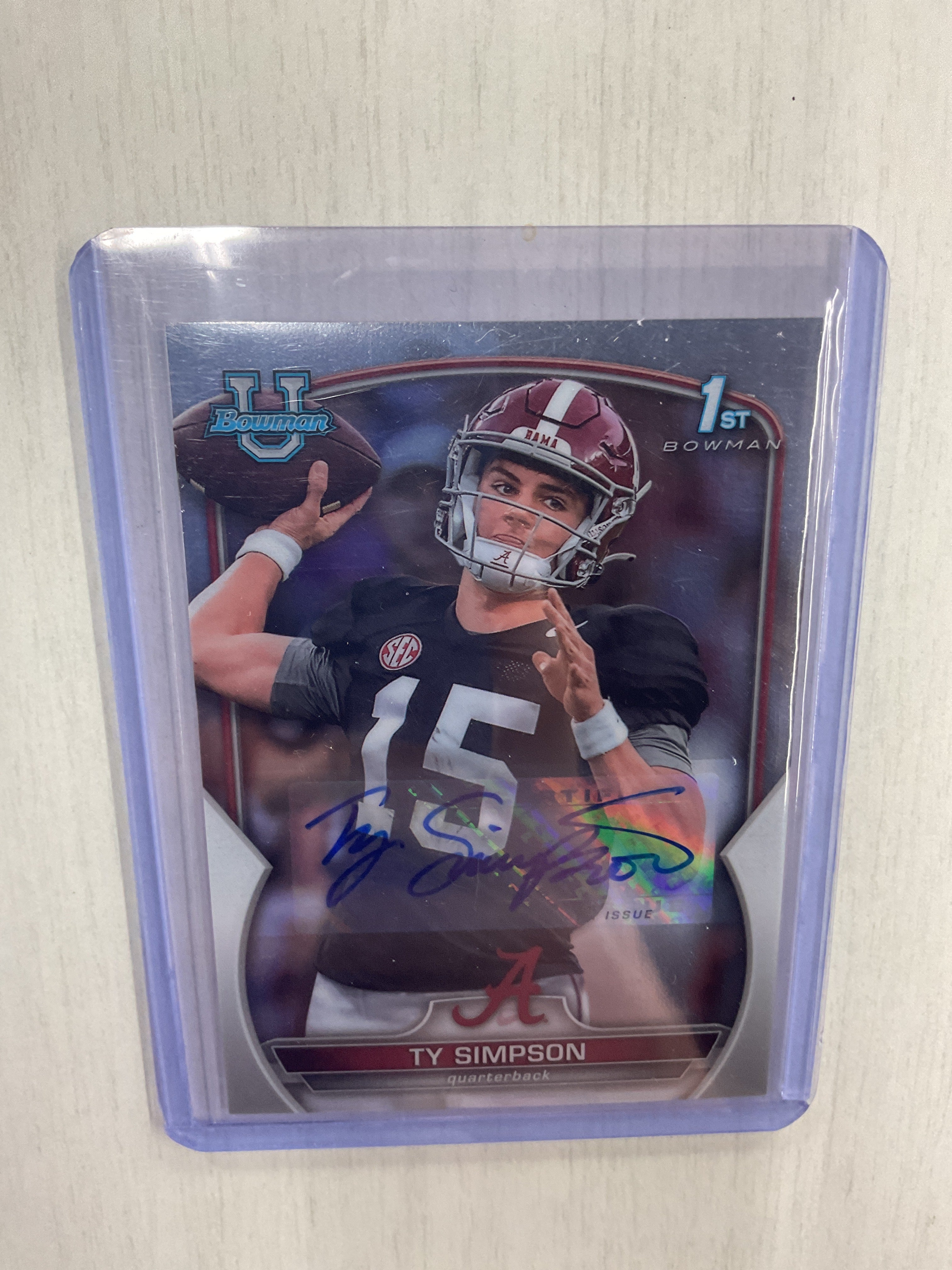 2022 Bowman U Chrome Ty Simpson Rookie Auto Alabama