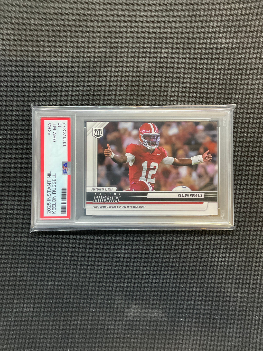 2025 Panini Instant NIL Keelon Russell Rookie PSA 10 Alabama 377