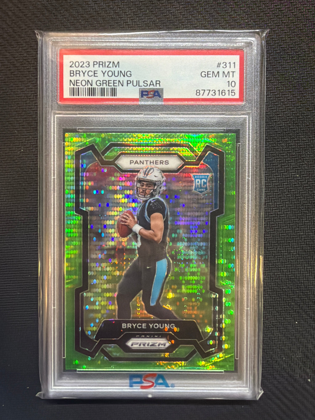 2023 Prizm Bryce Young Rookie Neon Green Pulsar #311 PSA 10 615