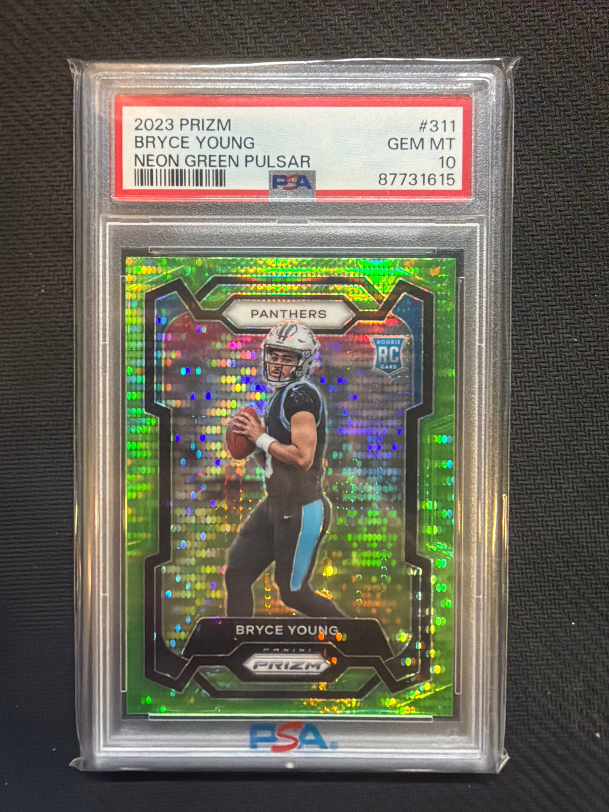 2023 Prizm Bryce Young Rookie Neon Green Pulsar #311 PSA 10 615