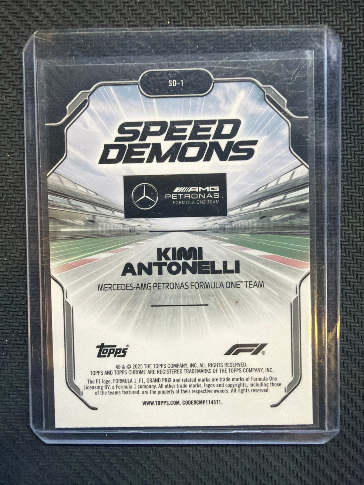 2025 Topps Chrome F1 Speed Demons Kimi Antonelli #SD-1 Rookie