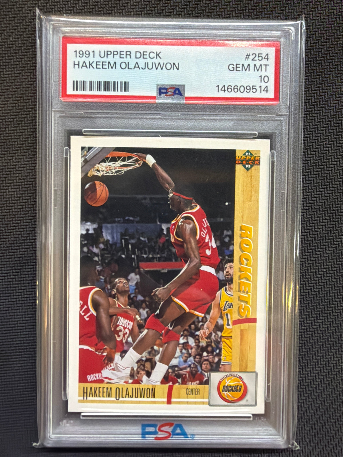 1991 Upper Deck Hakeem Olajuwon #254 PSA 10 Rockets