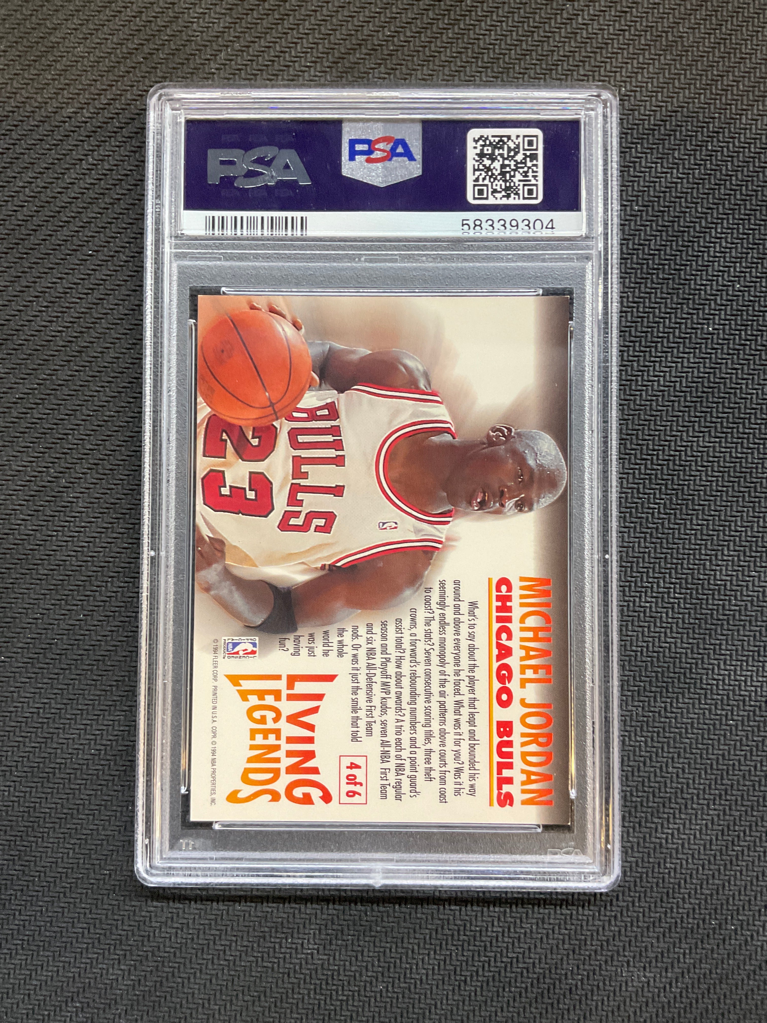 1993 Fleer Michael Jordan Living Legends PSA 7 Bulls