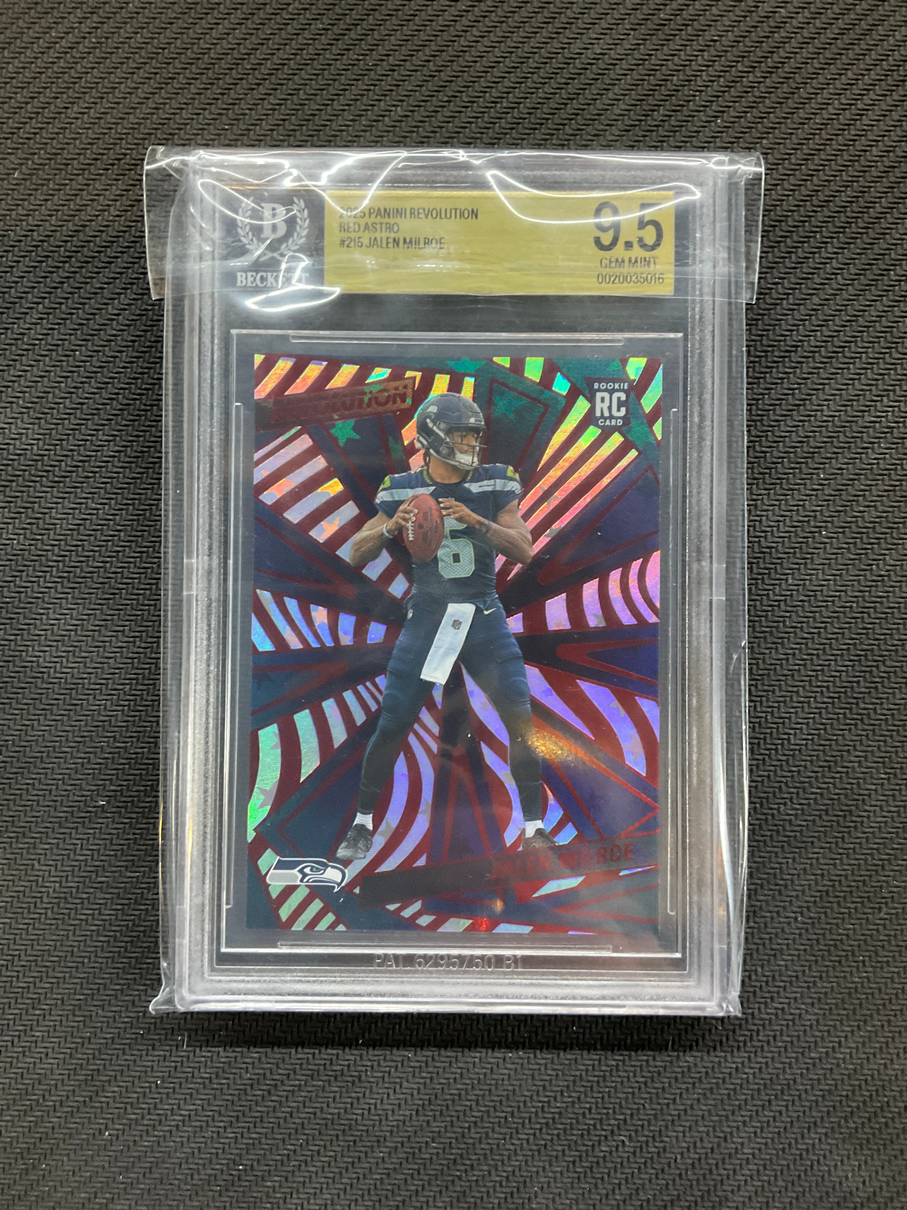 2025 panini Revolution Jalen Milroe Red Atsro BGS 9.5