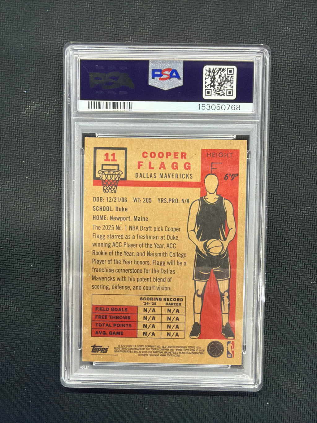 2026 Topps Living Cooper Flagg Rookie PSA 10