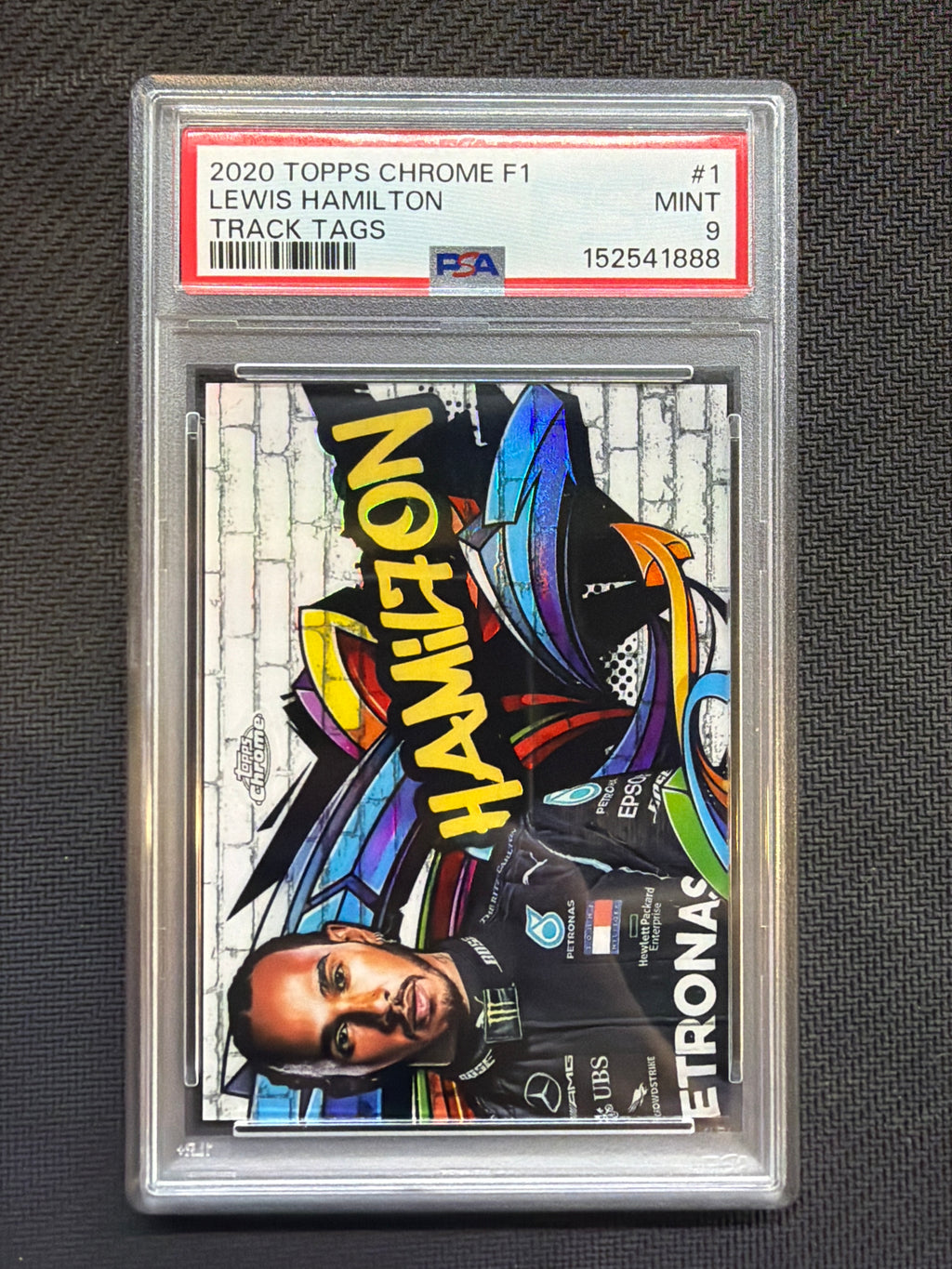 2020 Topps Chrome F1 Lewis Hamilton Track Tags #1 PSA 9 Mercedes 888