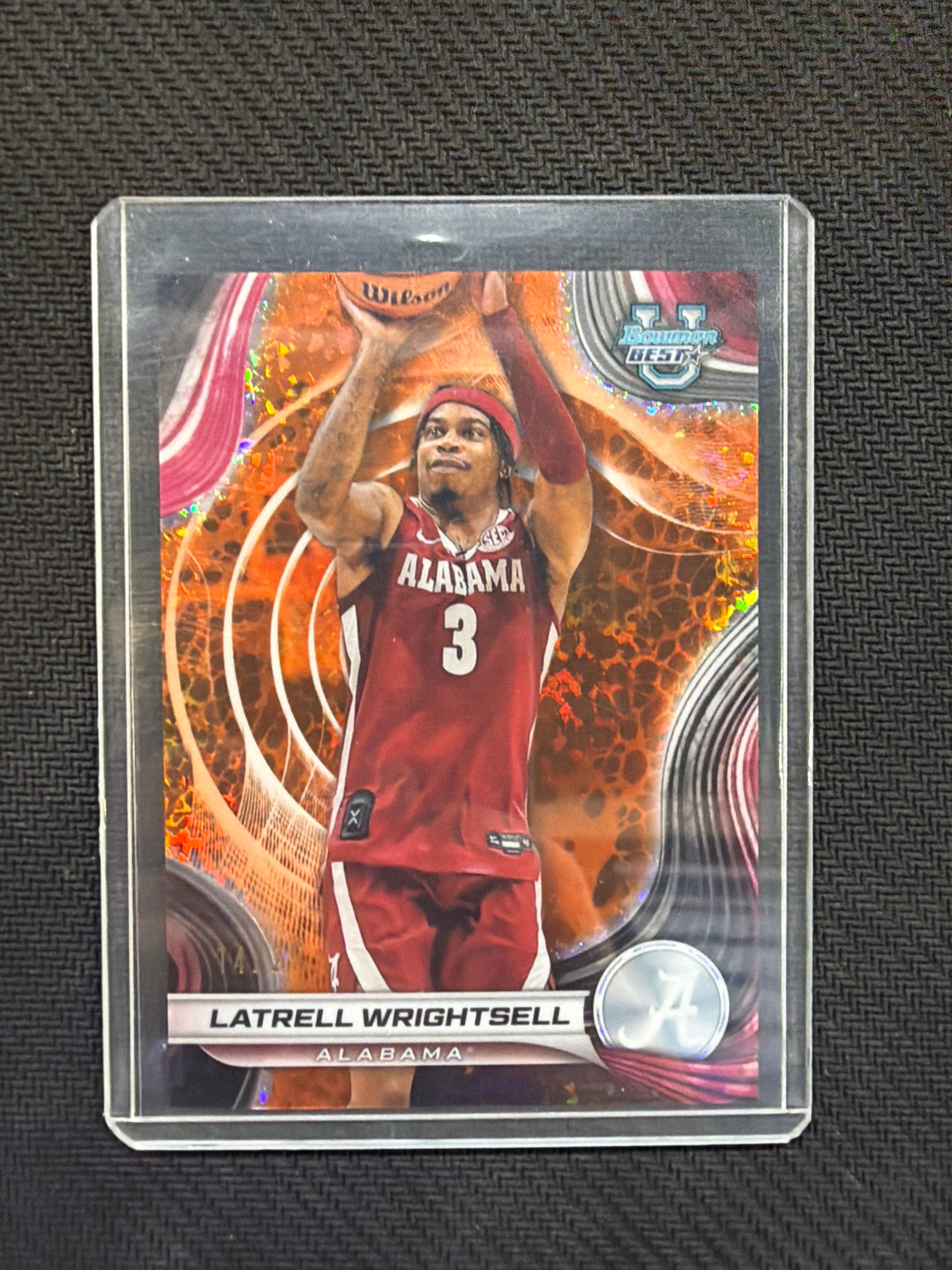 2024-25 Bowman U Best Latrell Wrightsell Orange Disco /25 Alabama