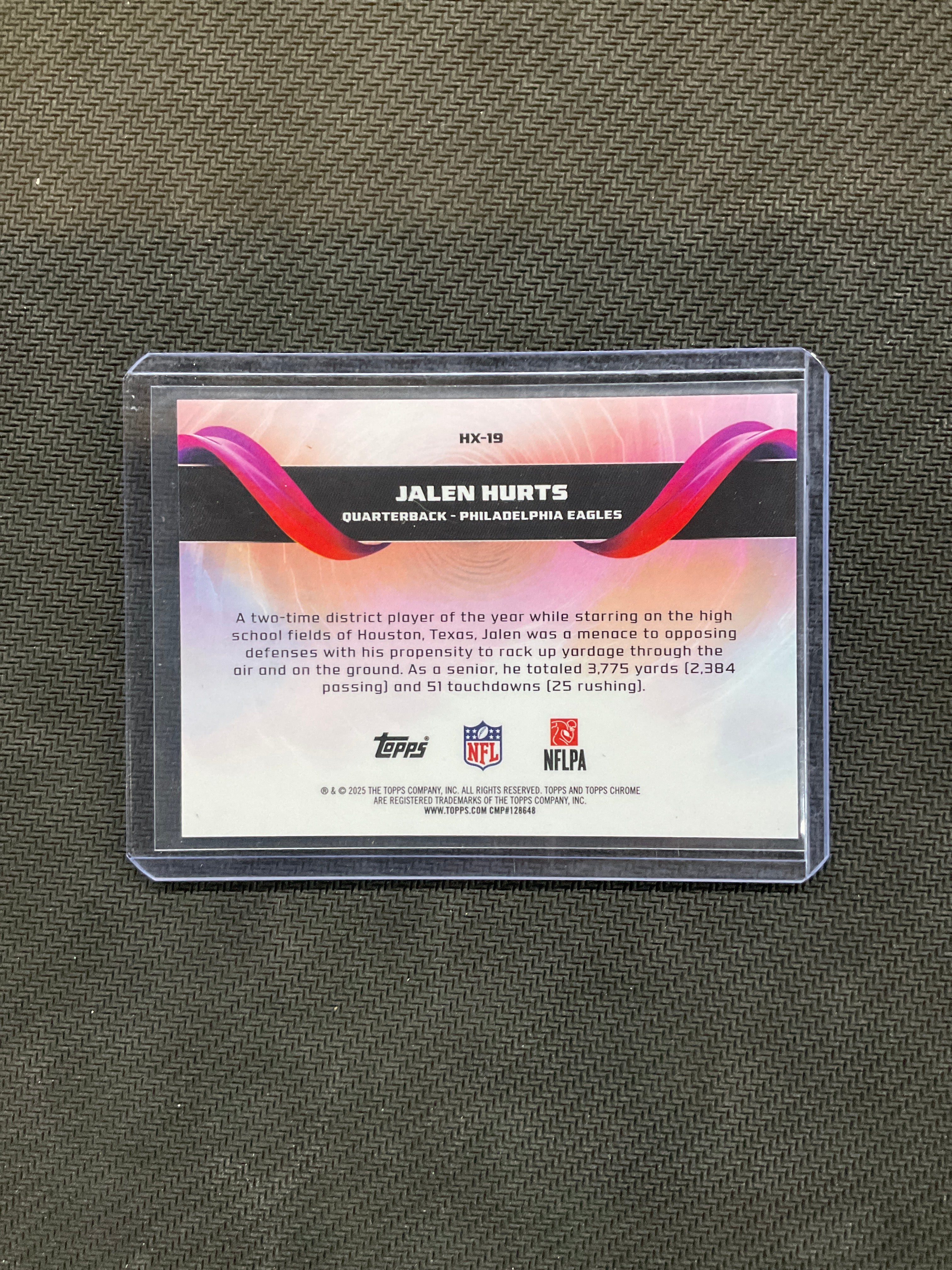 2025 Topps Chrome Jalen Hurts Helix Case Hit