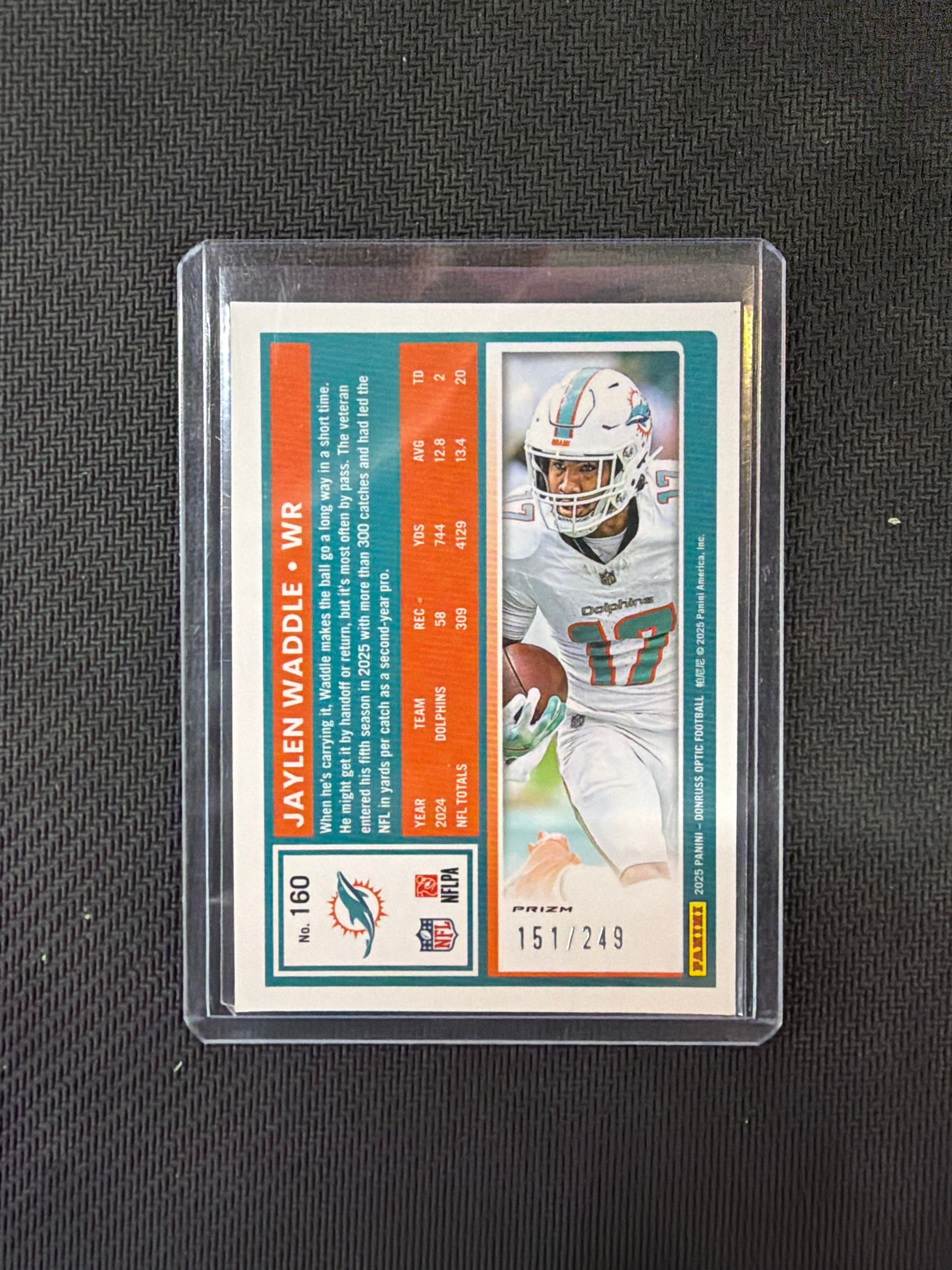 2025 Panini Optic Jaylen Waddle Blue /249 Alabama