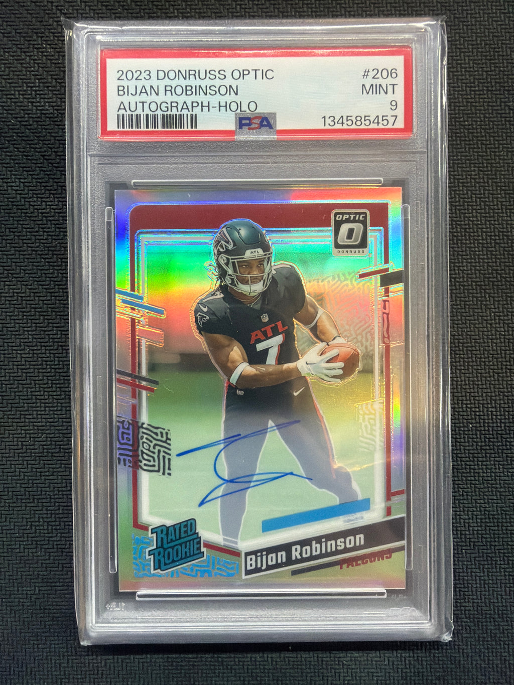 2023 Donruss Optic Bijan Robinson Auto Holo /75 PSA 9 457