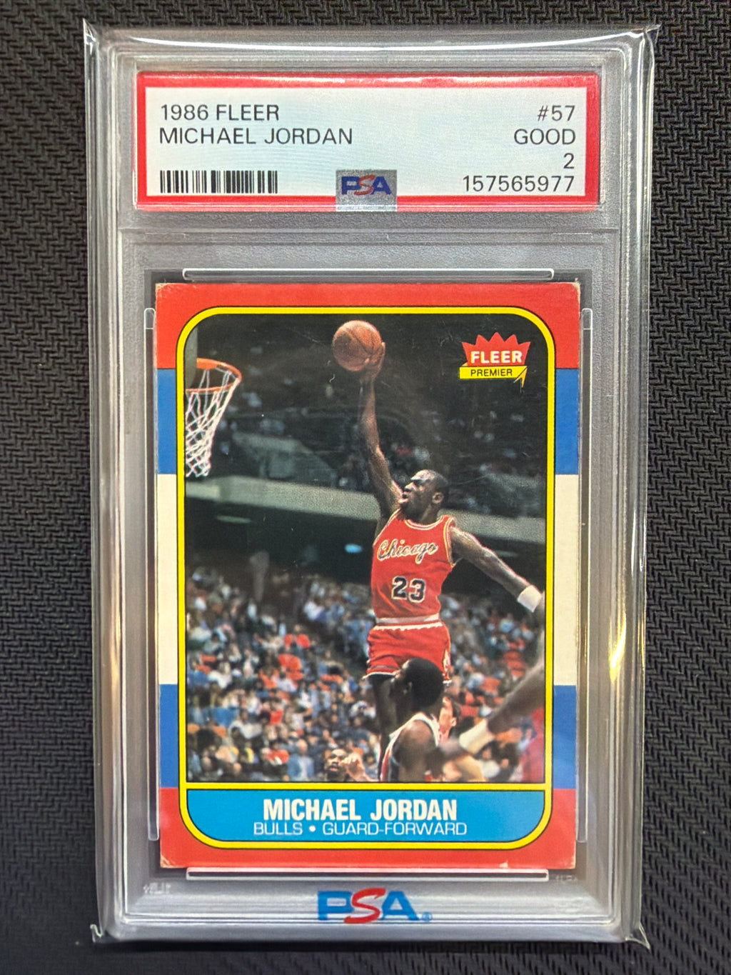 1986 Fleer Michael Jordan #57 PSA 2 Rookie Bulls
