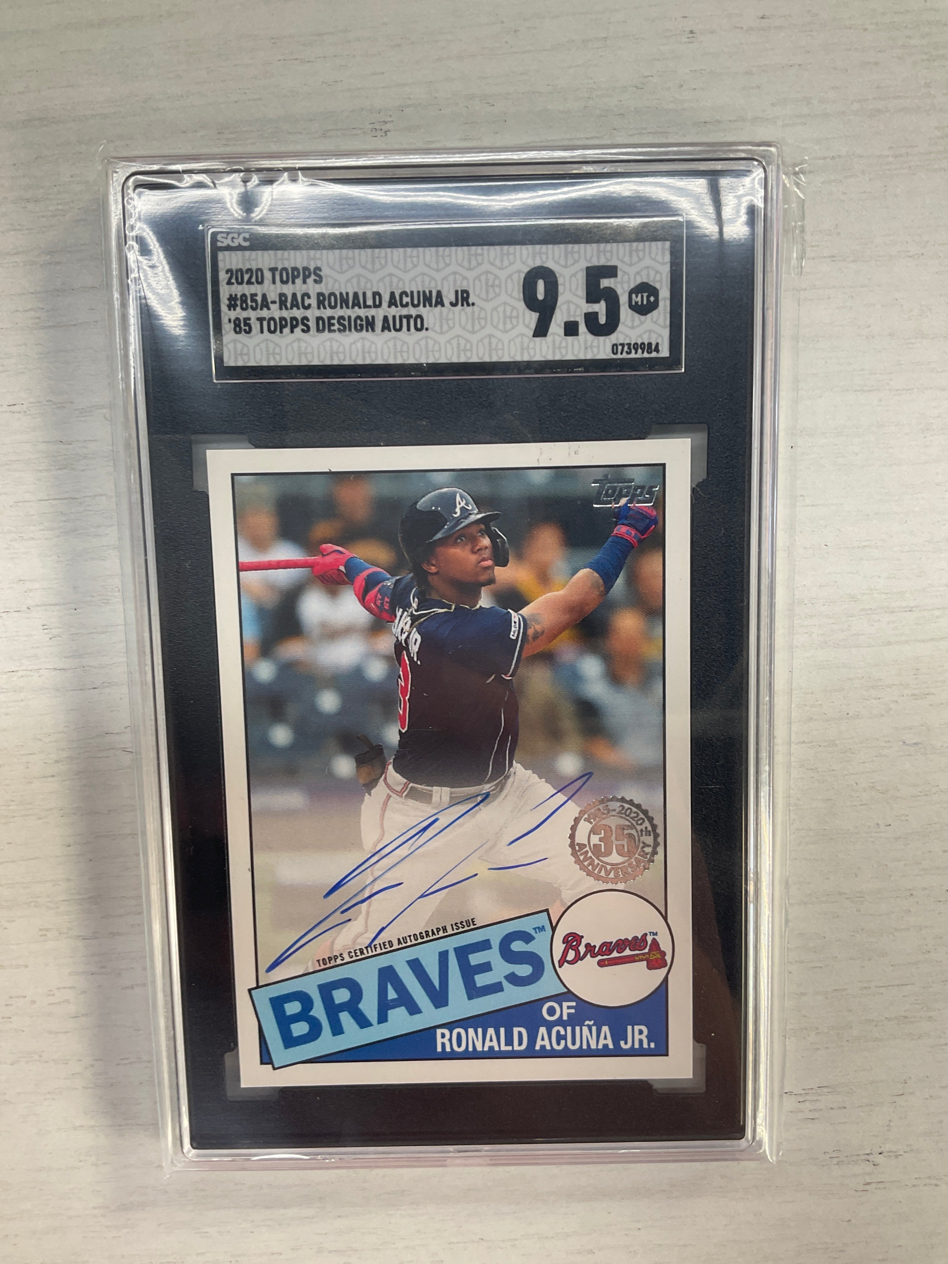 2020 Topps Ronald Acuna Design Auto SGC 9.5
