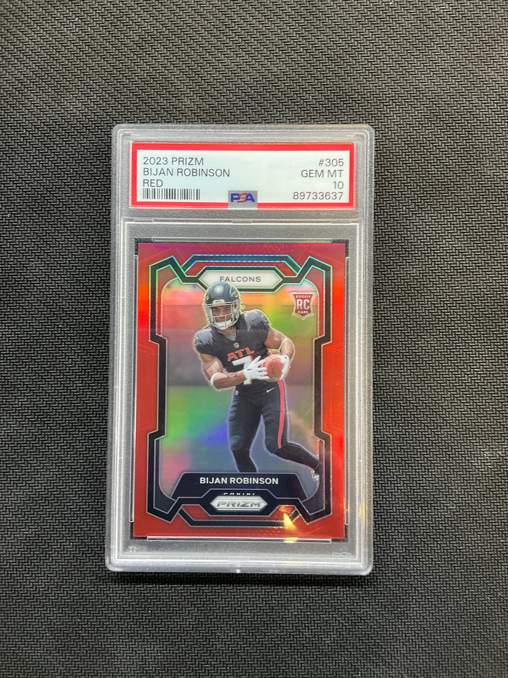 2023 Prizm Bijan Robinson Red Retail PSA 10 Rookie