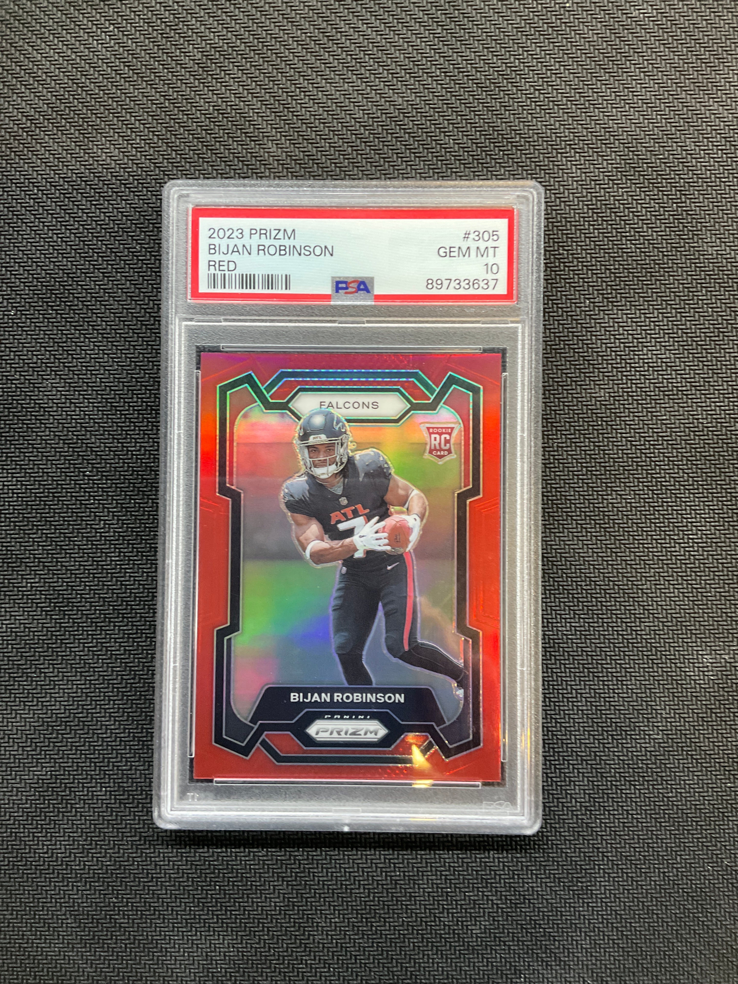 2023 Prizm Bijan Robinson Red Retail PSA 10 Rookie