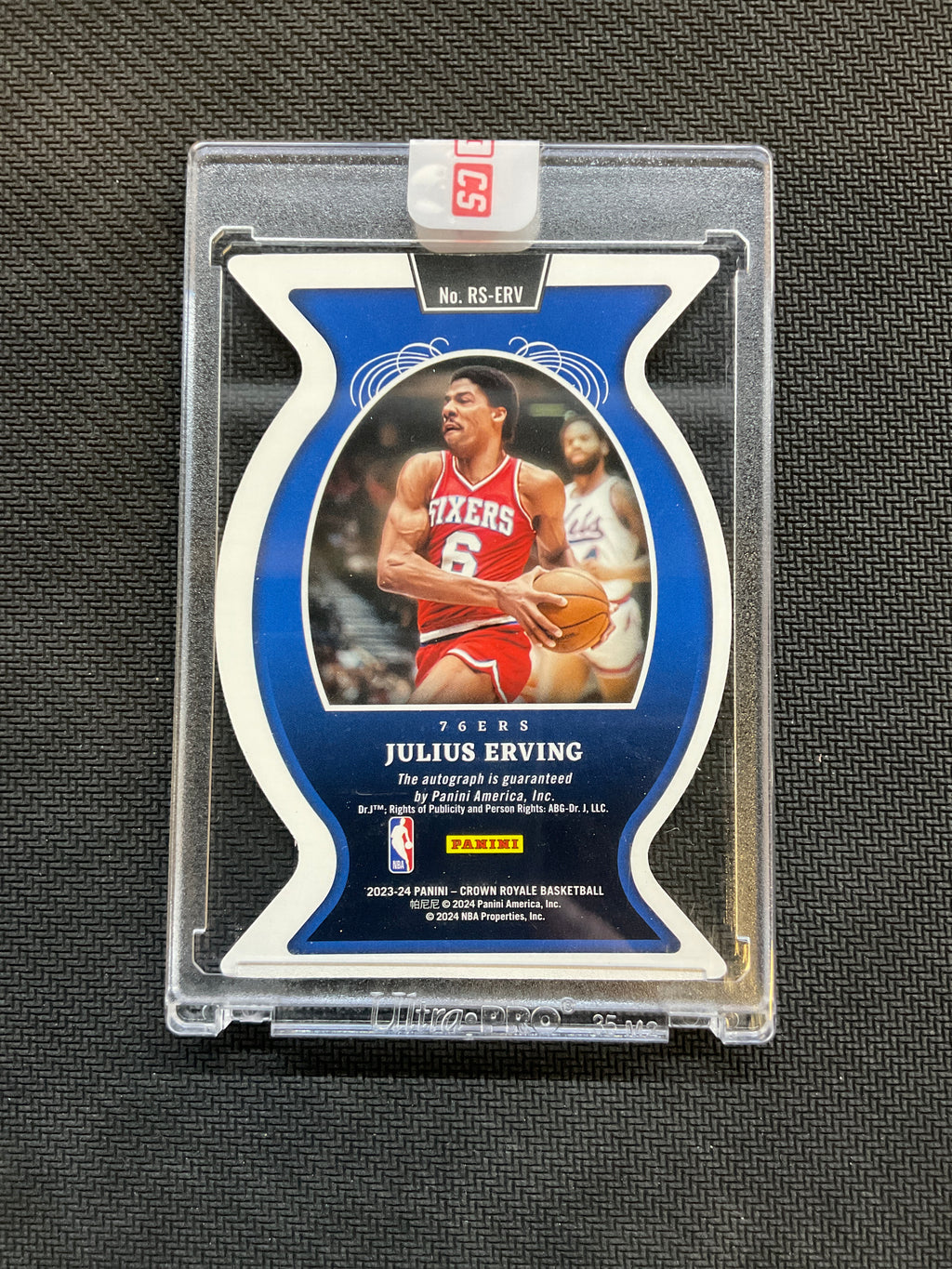2023-24 Crown Royale Julius Erving Royal Auto /49 76ers