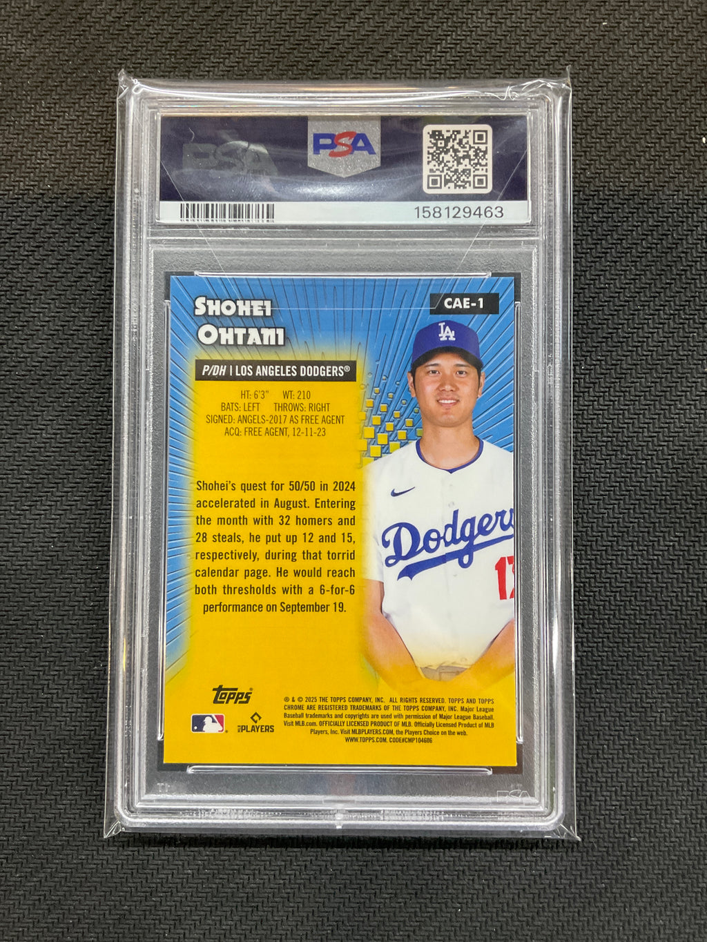 2025 Topps Chrome Shohei Ohtani All Etch PSA 10 463