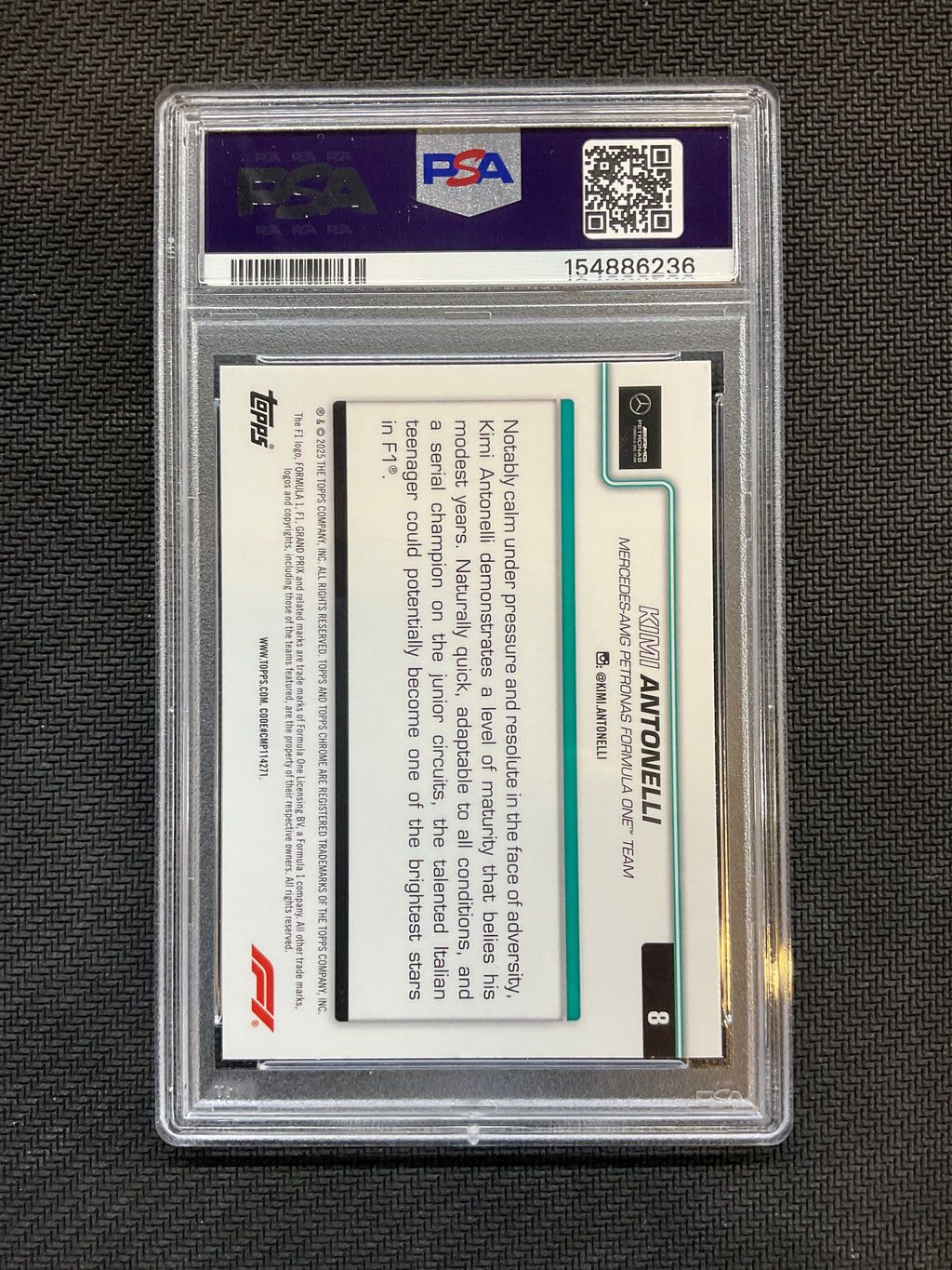 2025 Topps Chrome F1 Kimi Antonelli PSA 10 236