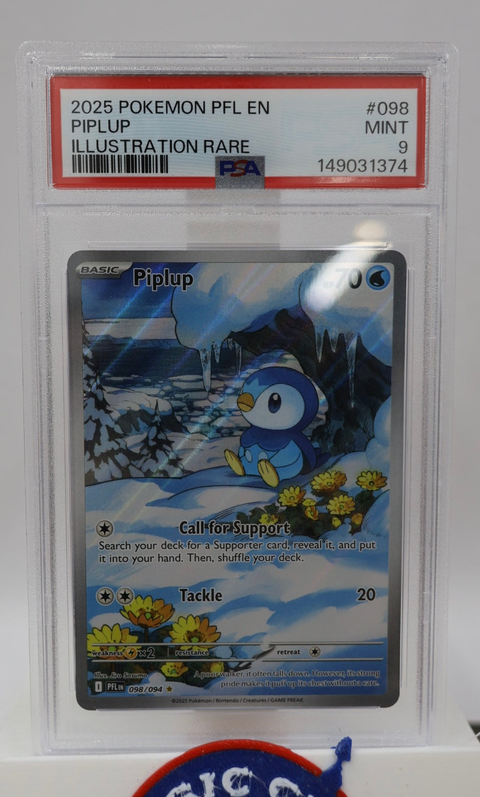 2025 Pokemon Phantasmal Flames Piplup 098 PSA 9