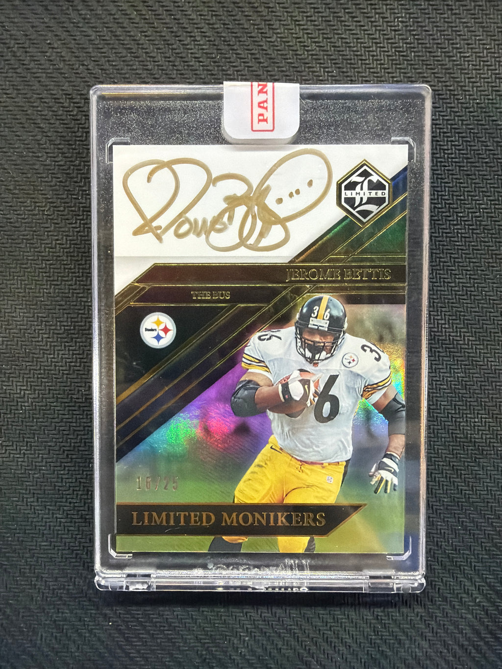 2022 Limited Jerome Bettis Auto /25 The Bus Steelers