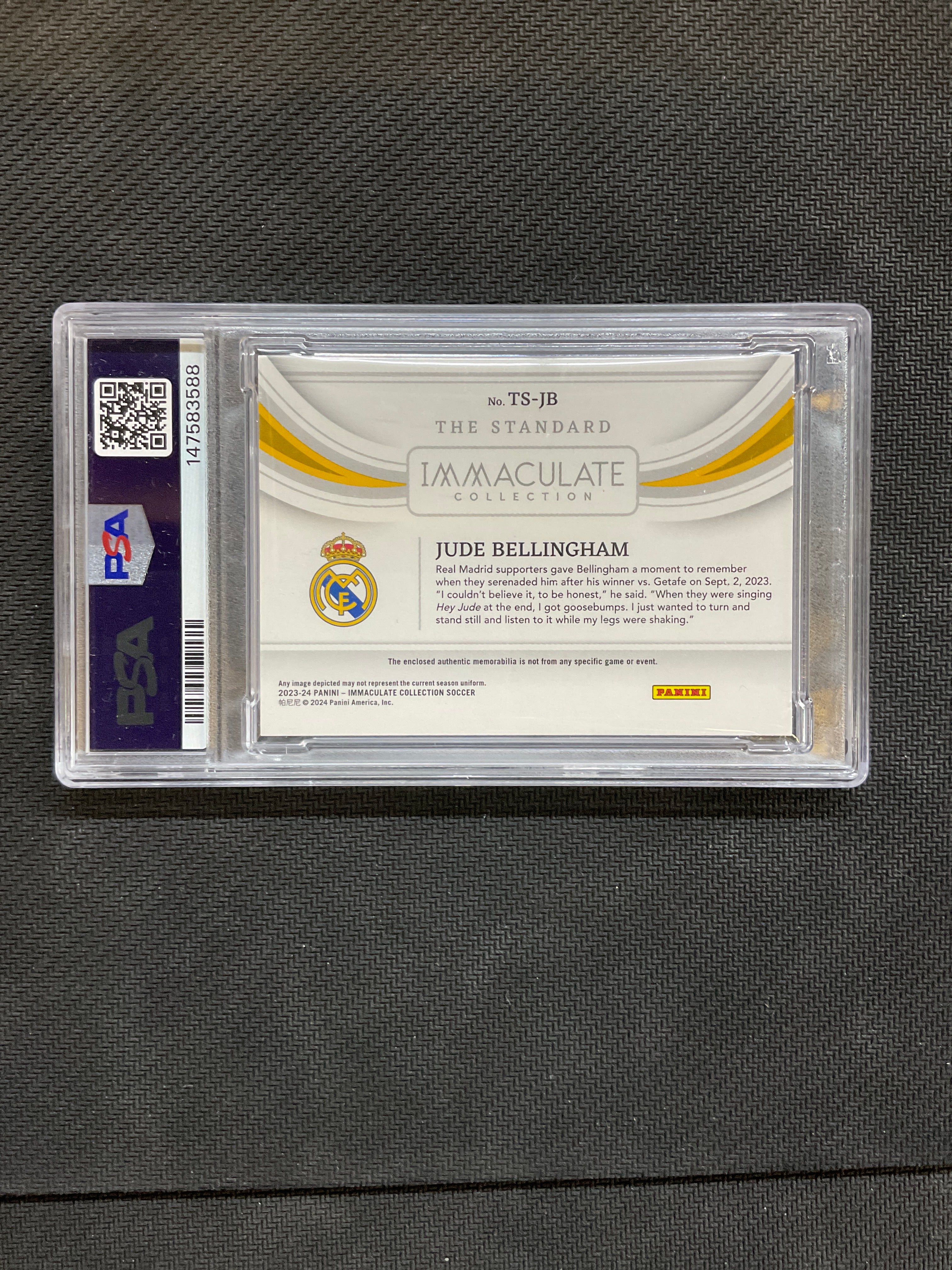 2023-24 Immaculate Judew Bellingham Standard Patch /30 PSA 9