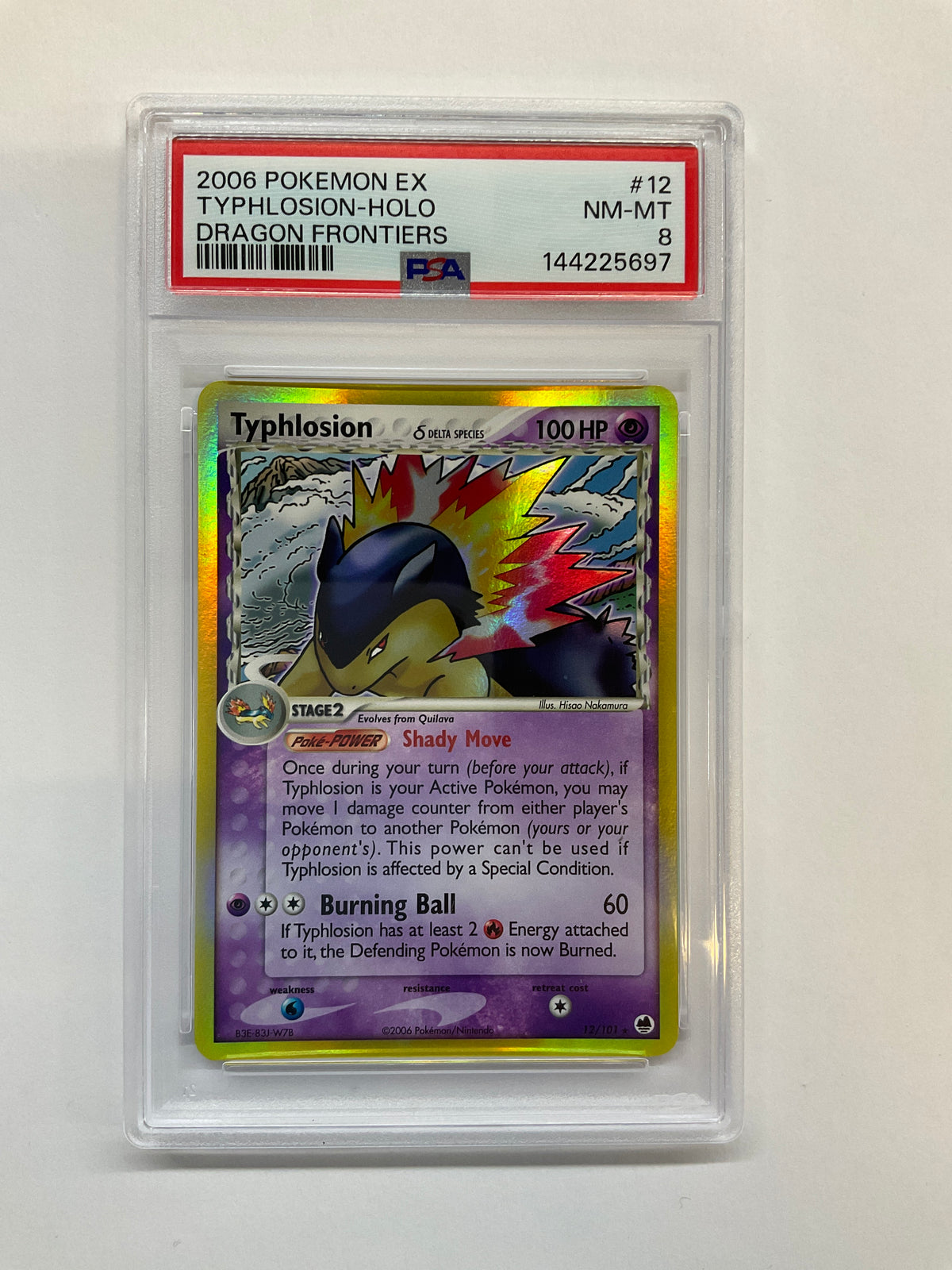2006 Typhlosion Holo 12 PSA 8