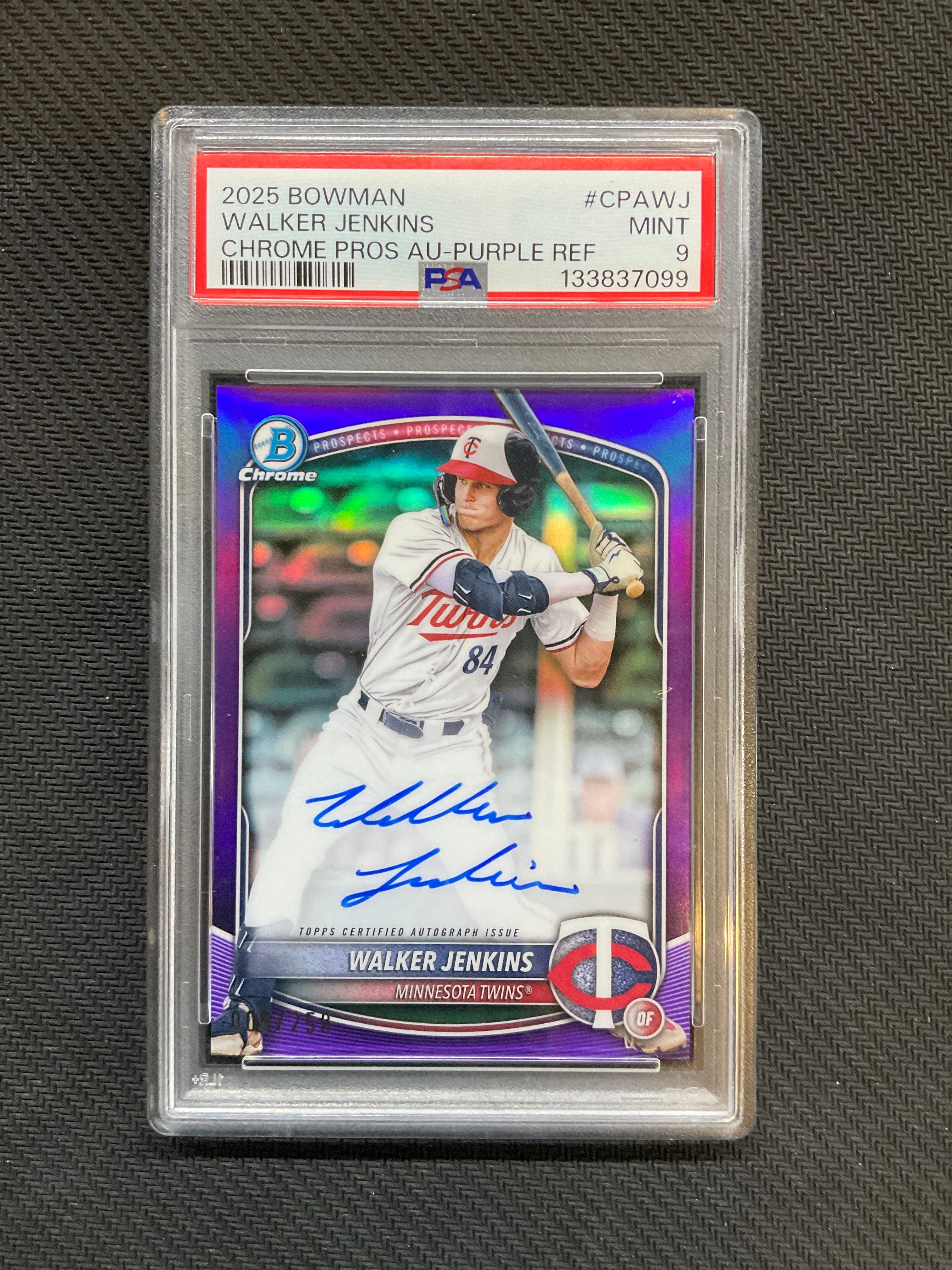 2025 Bowman Walker Jenkins Auto /250 PSA 9 Twins