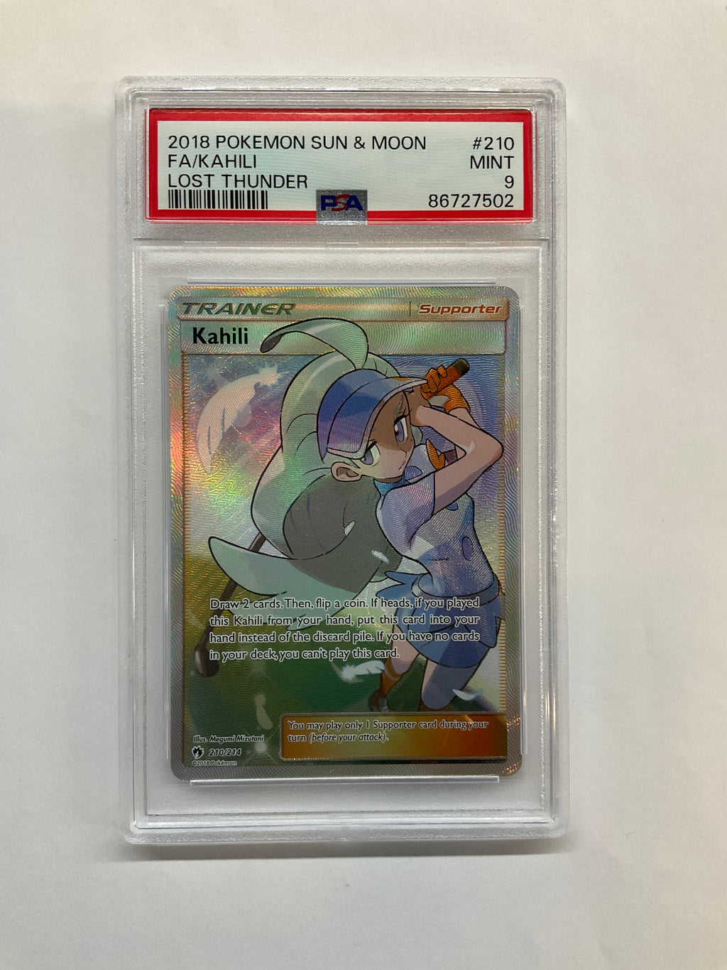 2018 Pokemon Lost Thunder Kahili 210 PSA 9