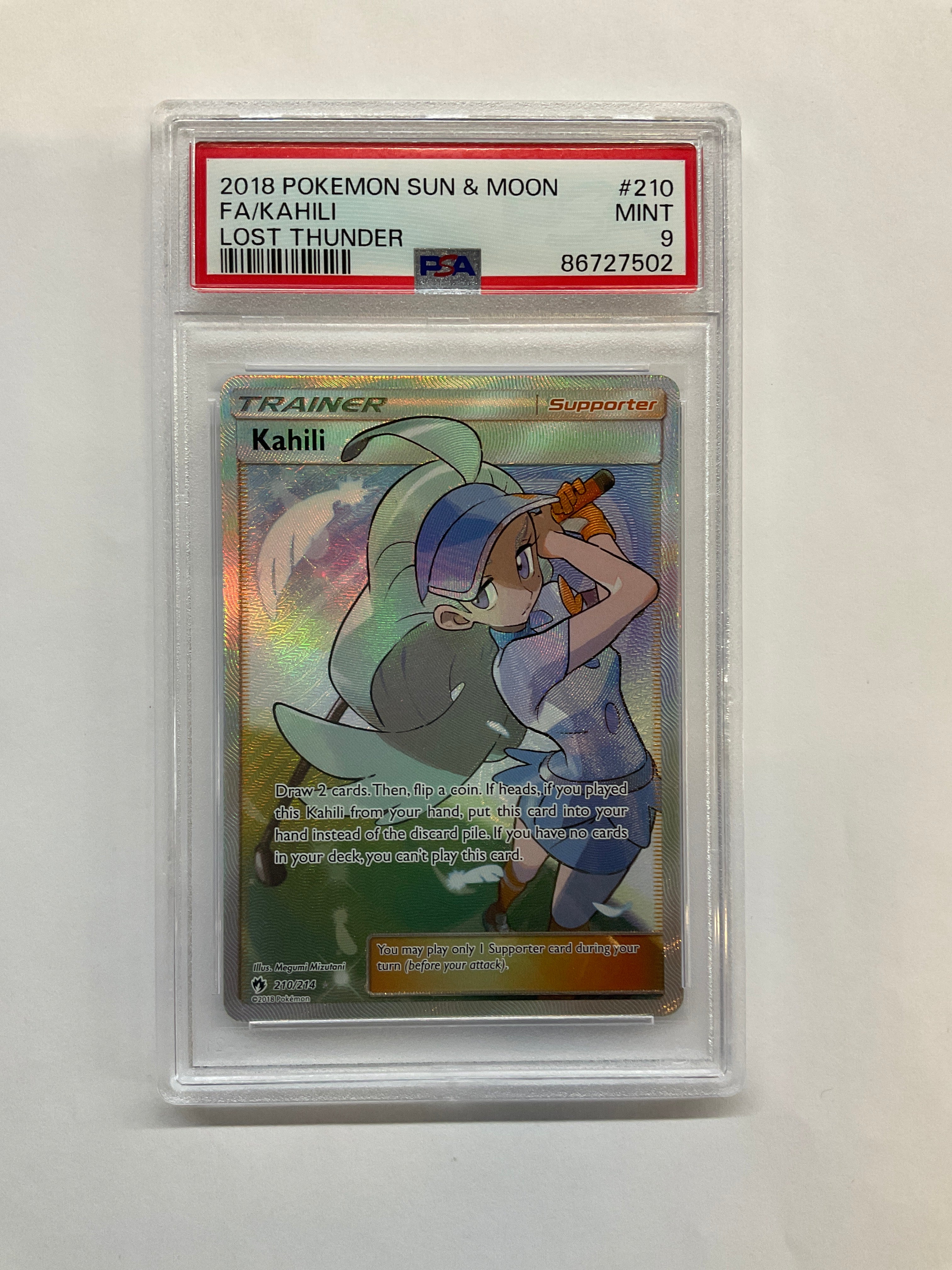 2018 Pokemon Lost Thunder Kahili 210 PSA 9