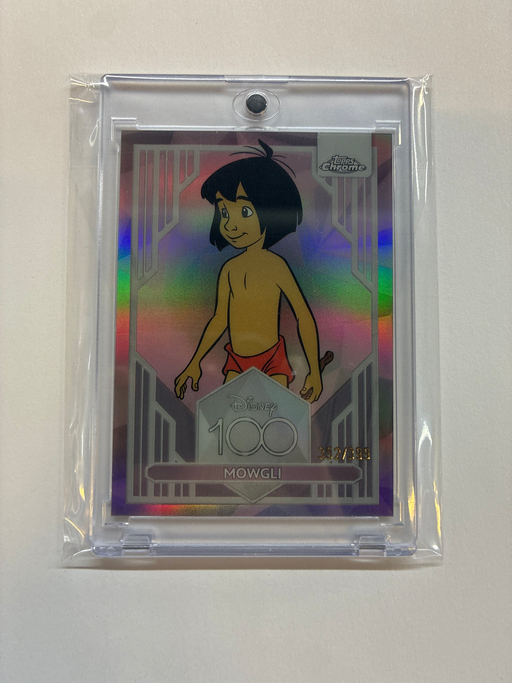 2023 Topps Chrome Disney 100 Mowgli Pink Refractor /399