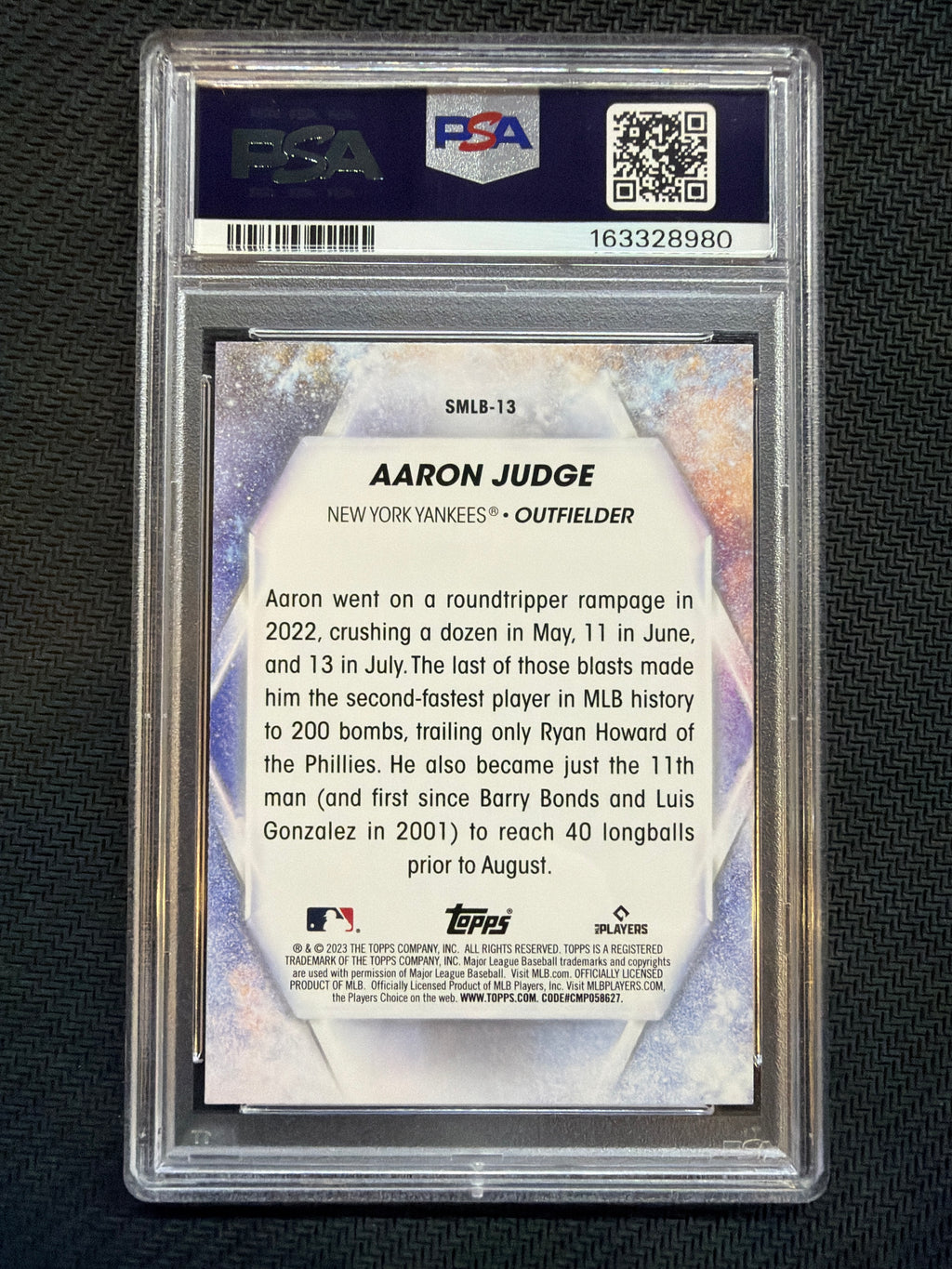 2023 Topps Aaron Judge Stars Of MLB #SMLB13 PSA 10 Yankees