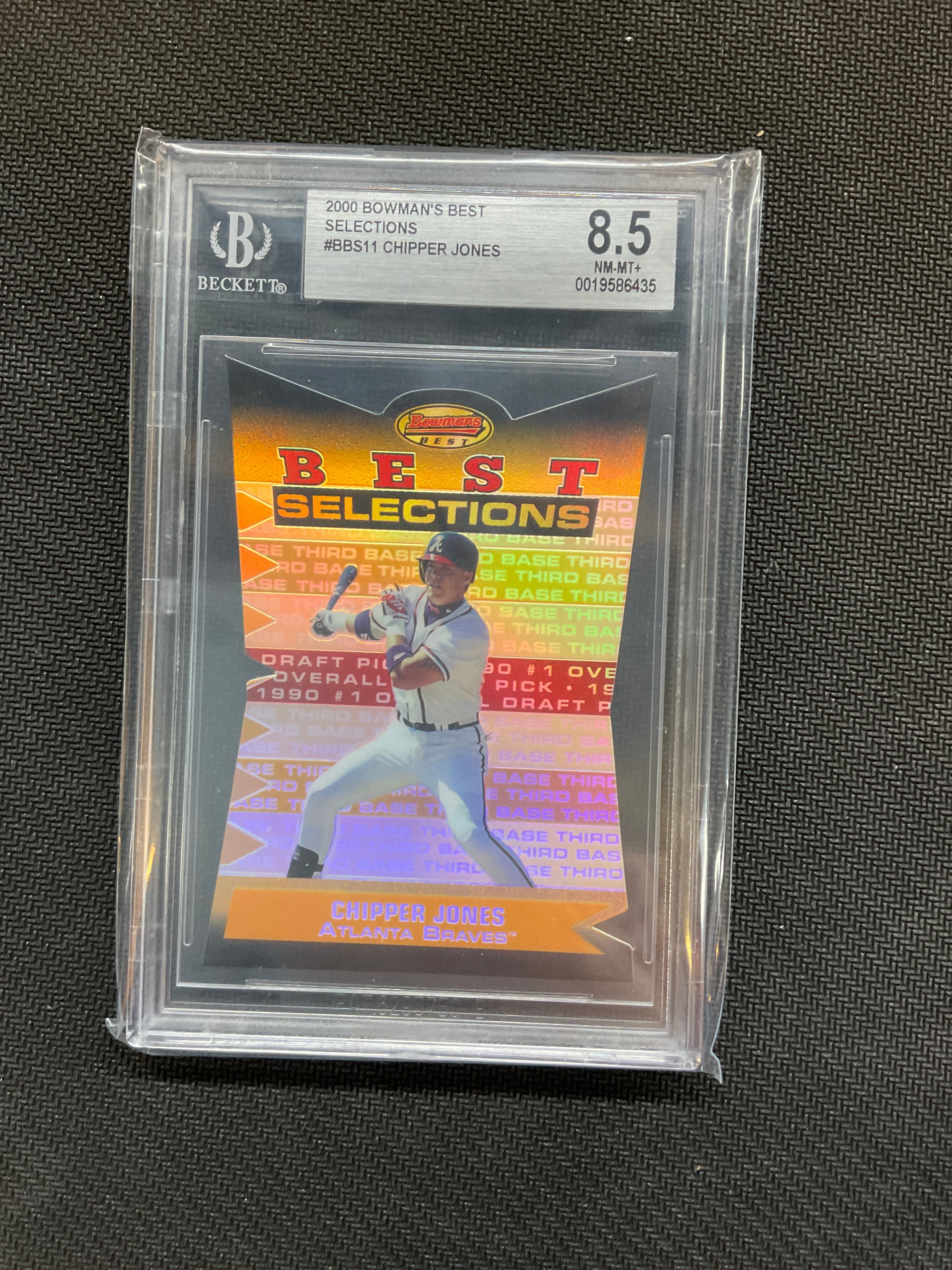 2000 Bowman's Best Selections Chipper Jones Refractor BGS 8.5 Die Cut Braves
