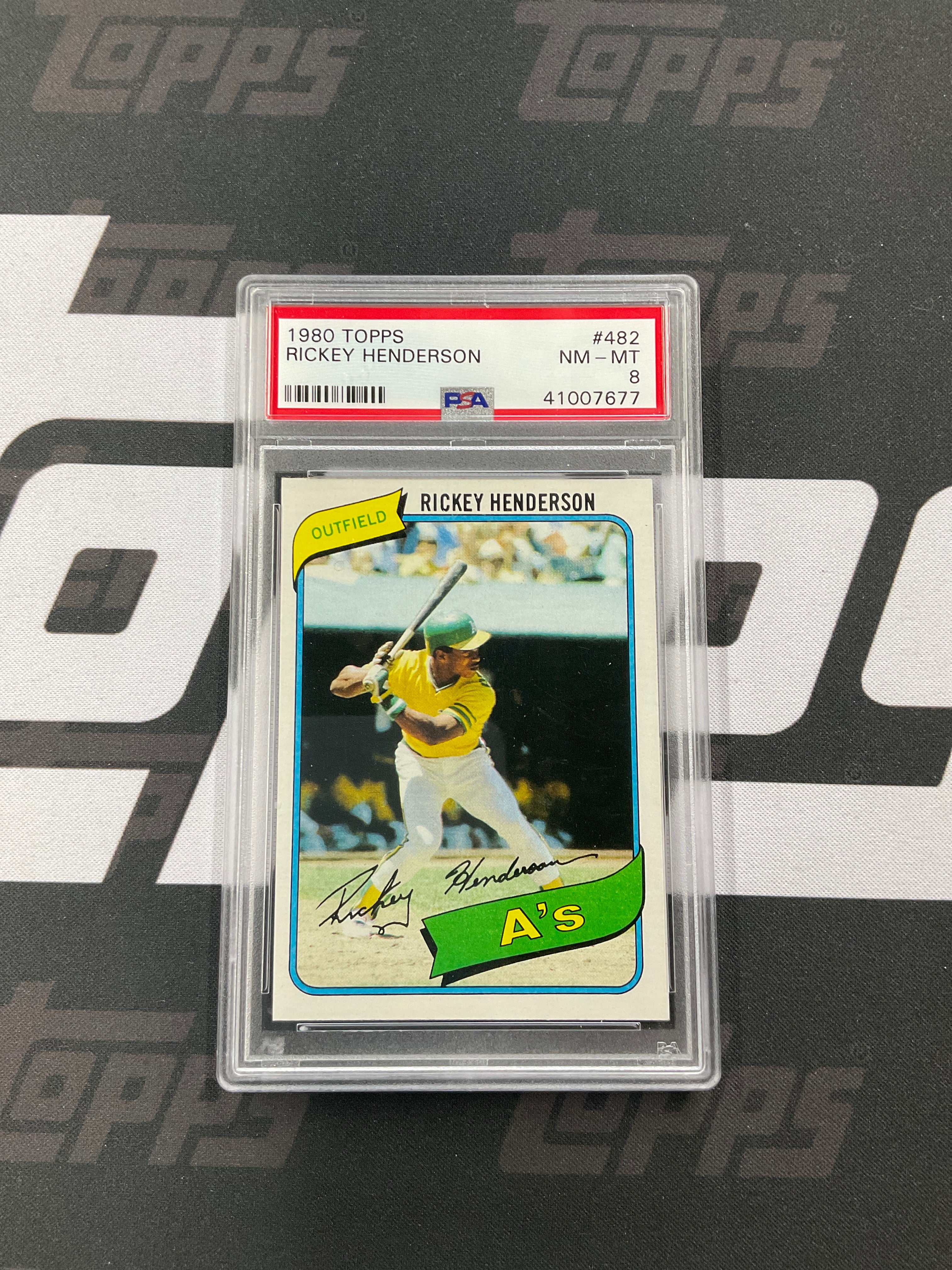 1980 Topps Rickey Henderson Rookie PSA 8