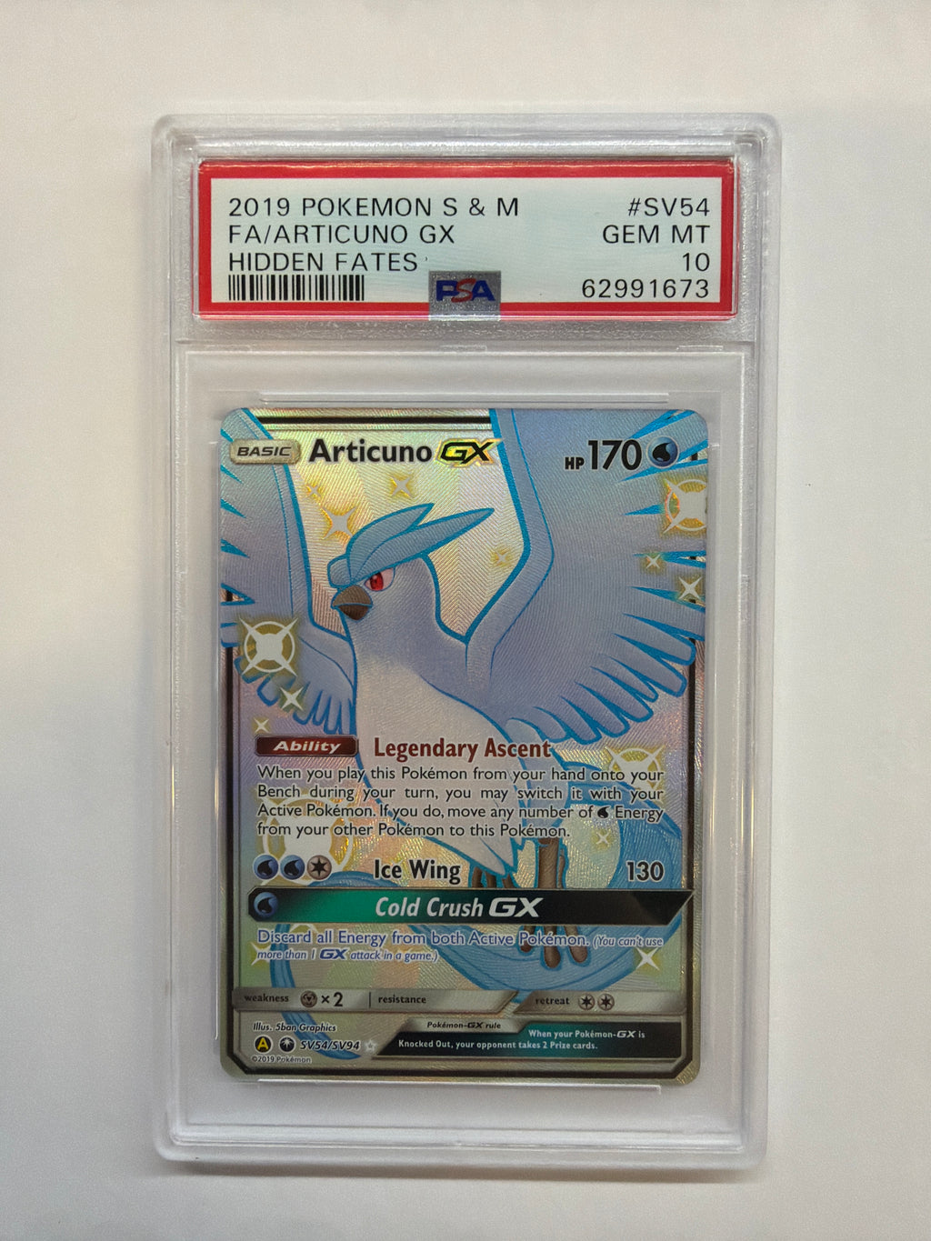 2019 Articuno GX SV54 PSA 10