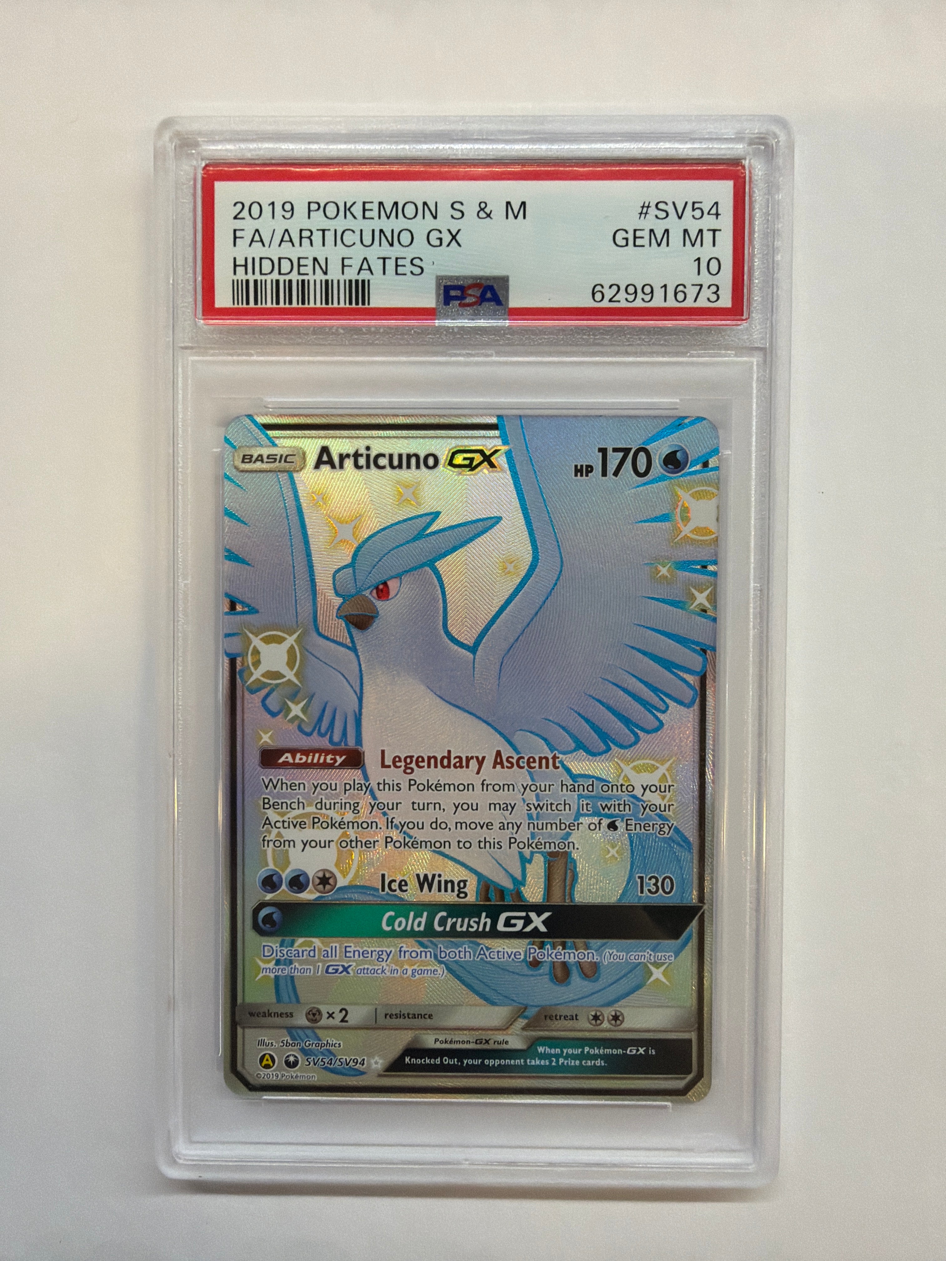 2019 Articuno GX SV54 PSA 10