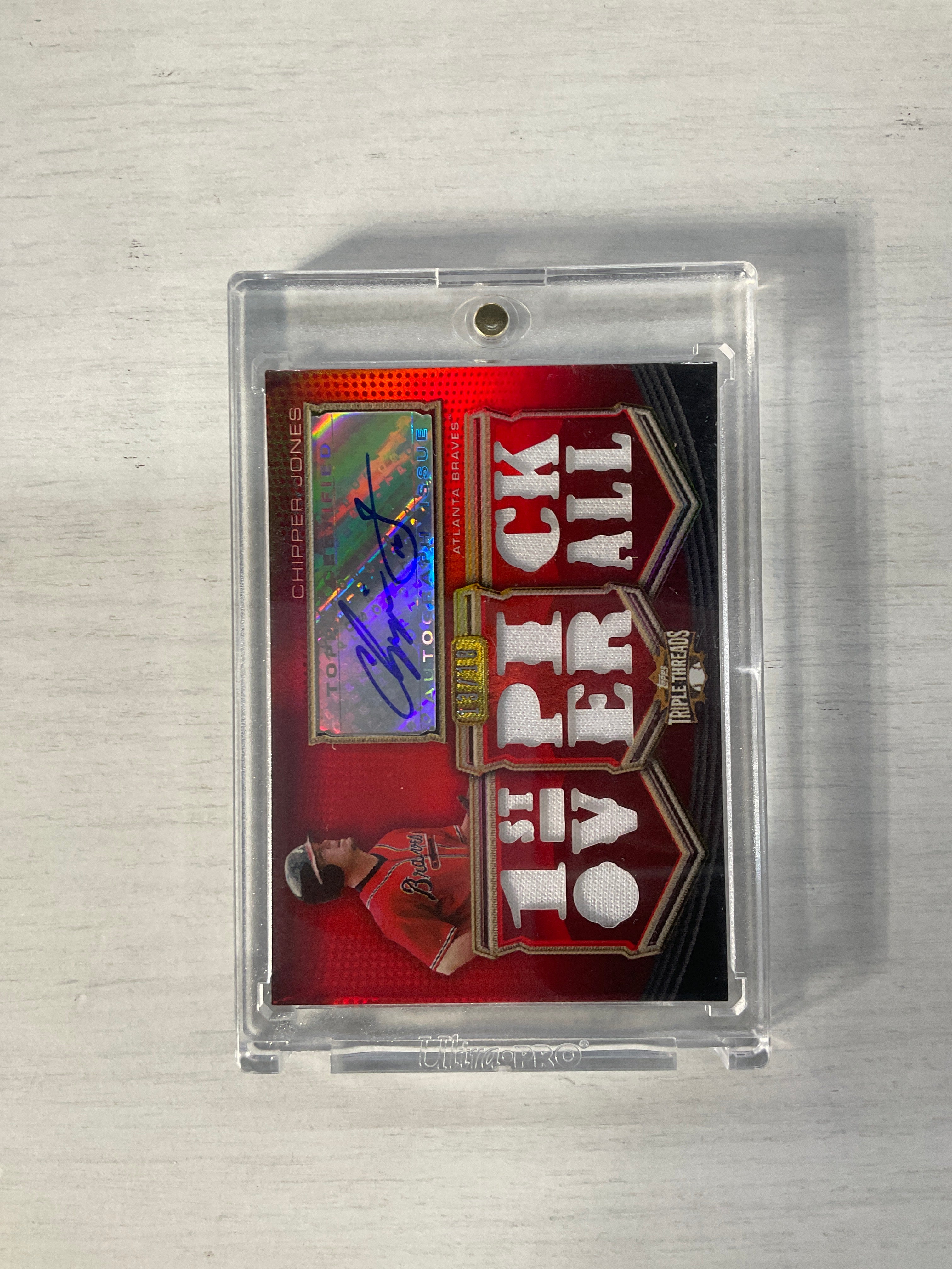 2010 Topps Triple Threads Chipper Jones Patch Auto /18 Braves