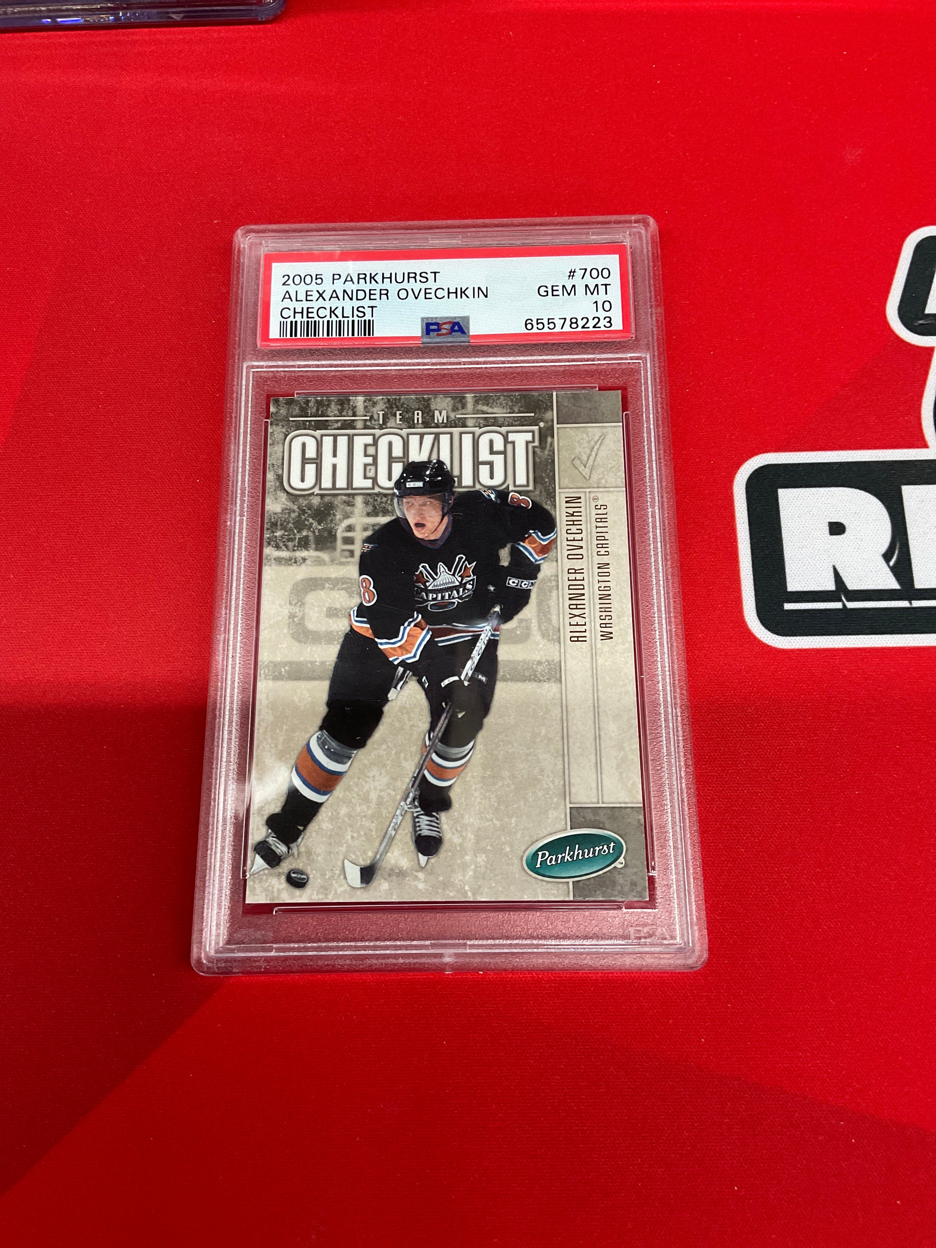 2005 Parkhurst Alexander Ovechkin Checklist PSA 10 Capitals