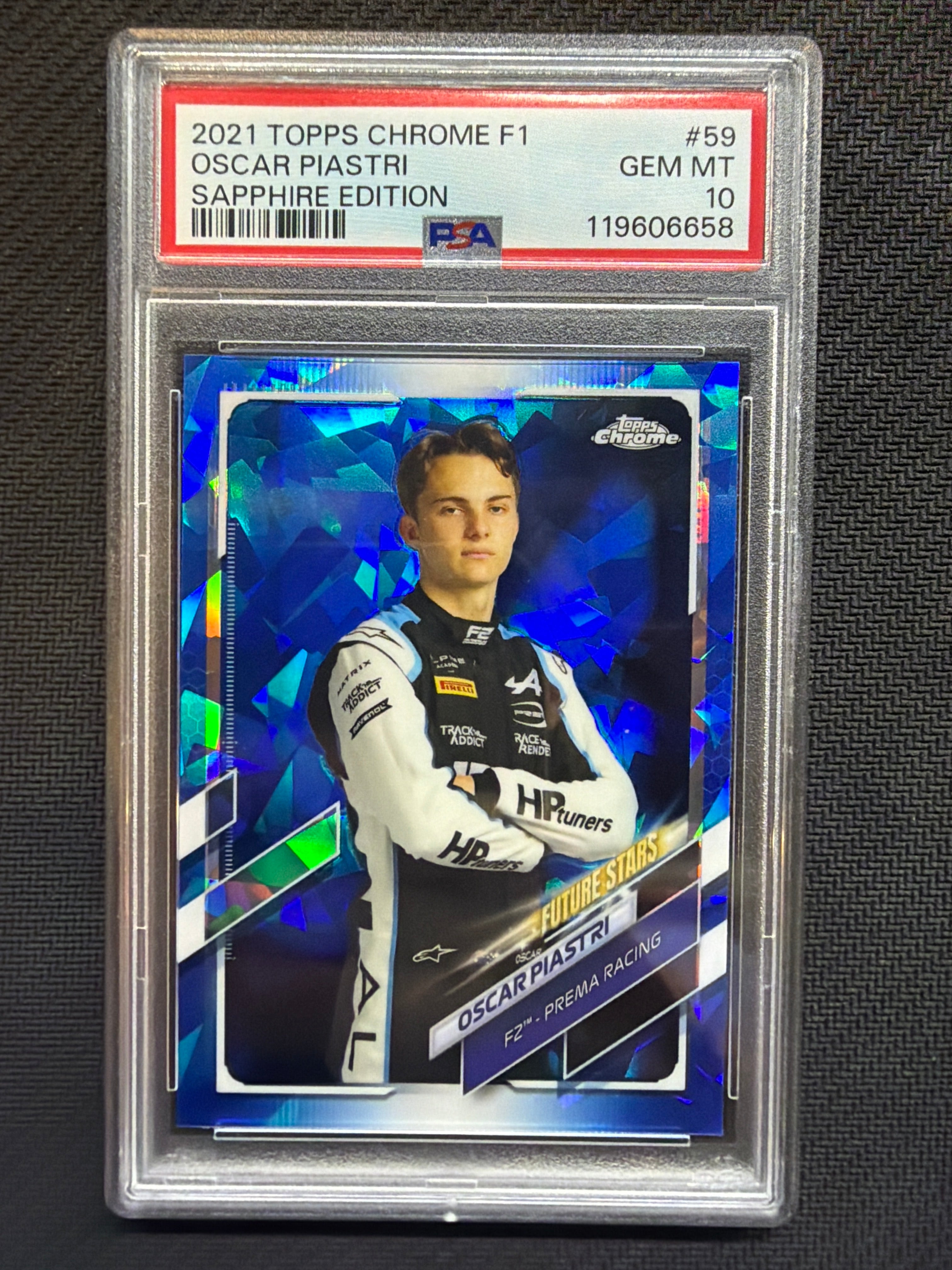 2021 Topps Chrome F1 Sapphire Oscar Piastri #59 Rookie PSA 10 658